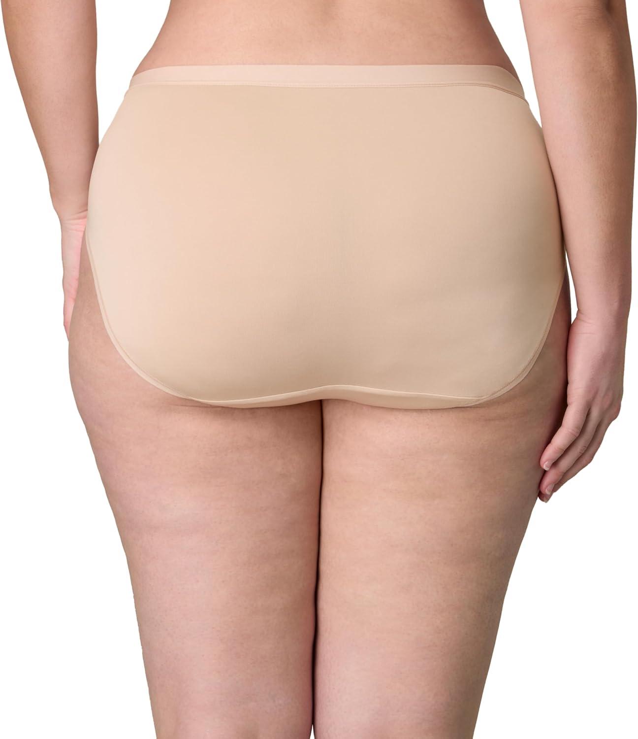 imagePLAYTEX Womens Microfiber Underwear wHigh Cut 3Pack Plus Size Panties Available Cool Comfort StayPut DesignHeirloom WhiteAlmondAlmond