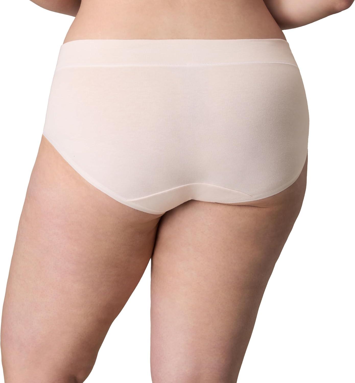 imagePLAYTEX Womens Tummy Control Underwear Hipster Pack 3Pack Stretch Cotton Plus Size Panties Avail Moisture WickingHeirloom WhiteAlmondAlmond