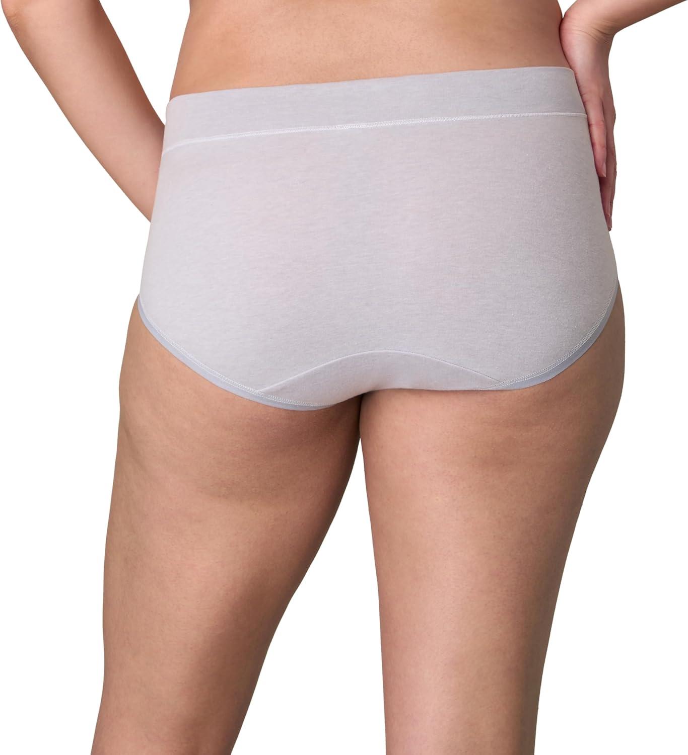 imagePLAYTEX Womens Tummy Control Underwear Hipster Pack 3Pack Stretch Cotton Plus Size Panties Avail Moisture WickingSail Away NavyNew Rain Cloud HeatherPlum Dandy