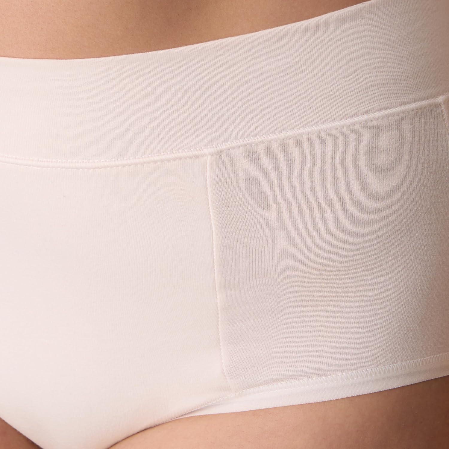 imagePLAYTEX Womens Underwear with Tummy Control 3Pack Cotton Stretch Plus Size Panties Available Smoothing WickingHeirloom WhiteAlmondAlmond