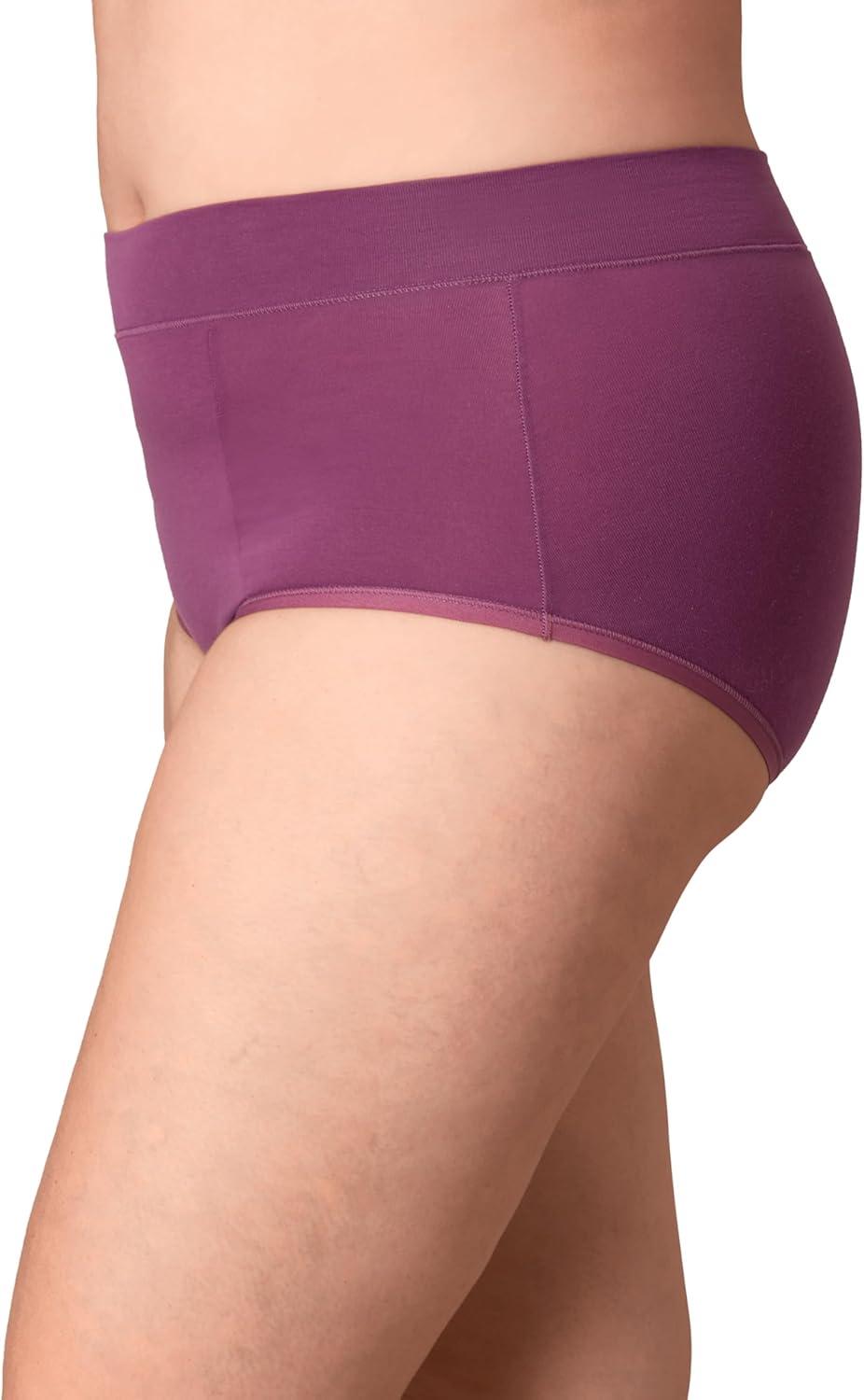 imagePLAYTEX Womens Underwear with Tummy Control 3Pack Cotton Stretch Plus Size Panties Available Smoothing WickingSail Away NavyNew Rain Cloud HeatherPlum Dandy