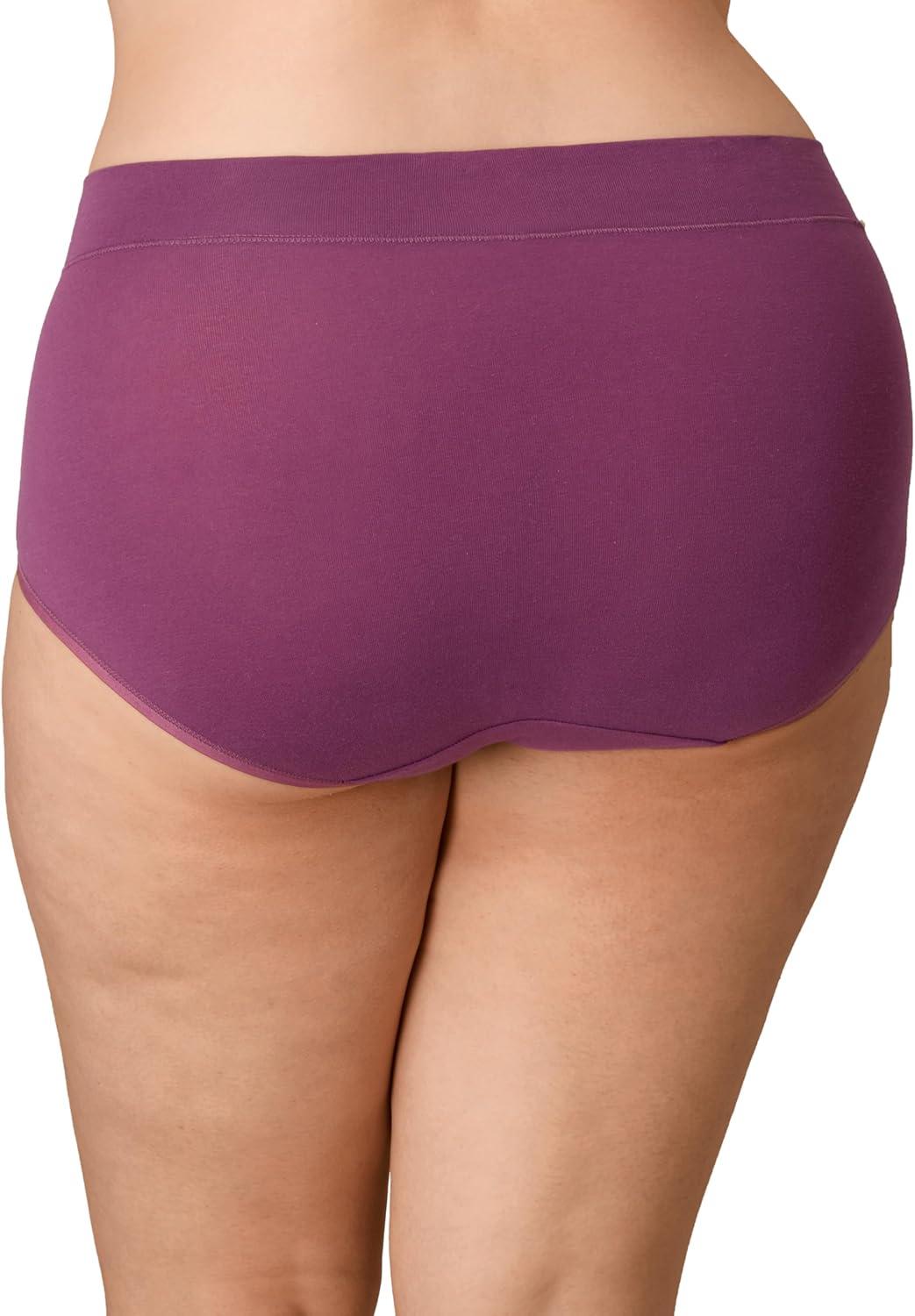imagePLAYTEX Womens Underwear with Tummy Control 3Pack Cotton Stretch Plus Size Panties Available Smoothing WickingSail Away NavyNew Rain Cloud HeatherPlum Dandy