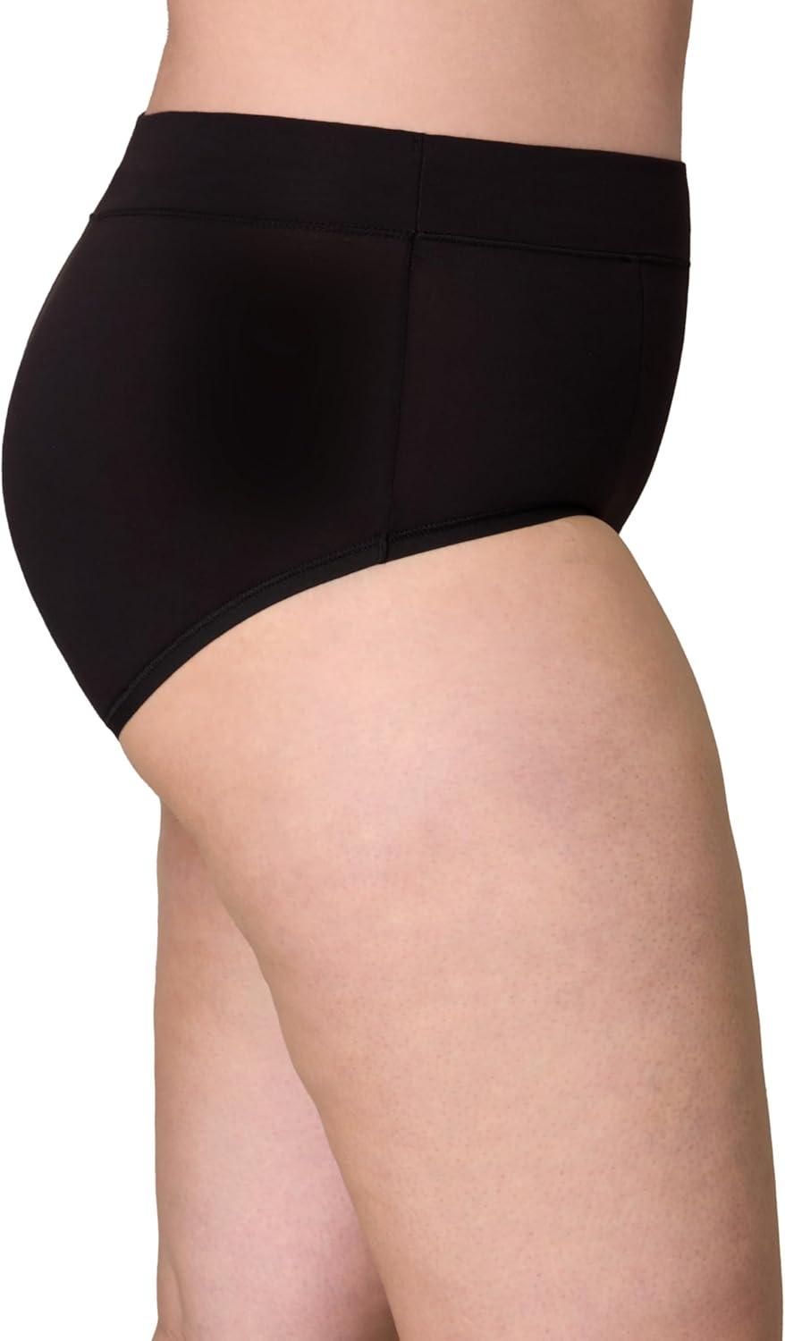 imagePLAYTEX Womens Underwear with Tummy Control 3Pack Cotton Stretch Plus Size Panties Available Smoothing WickingVintage MauveDressed in BlackHeirloom White Mini Dot