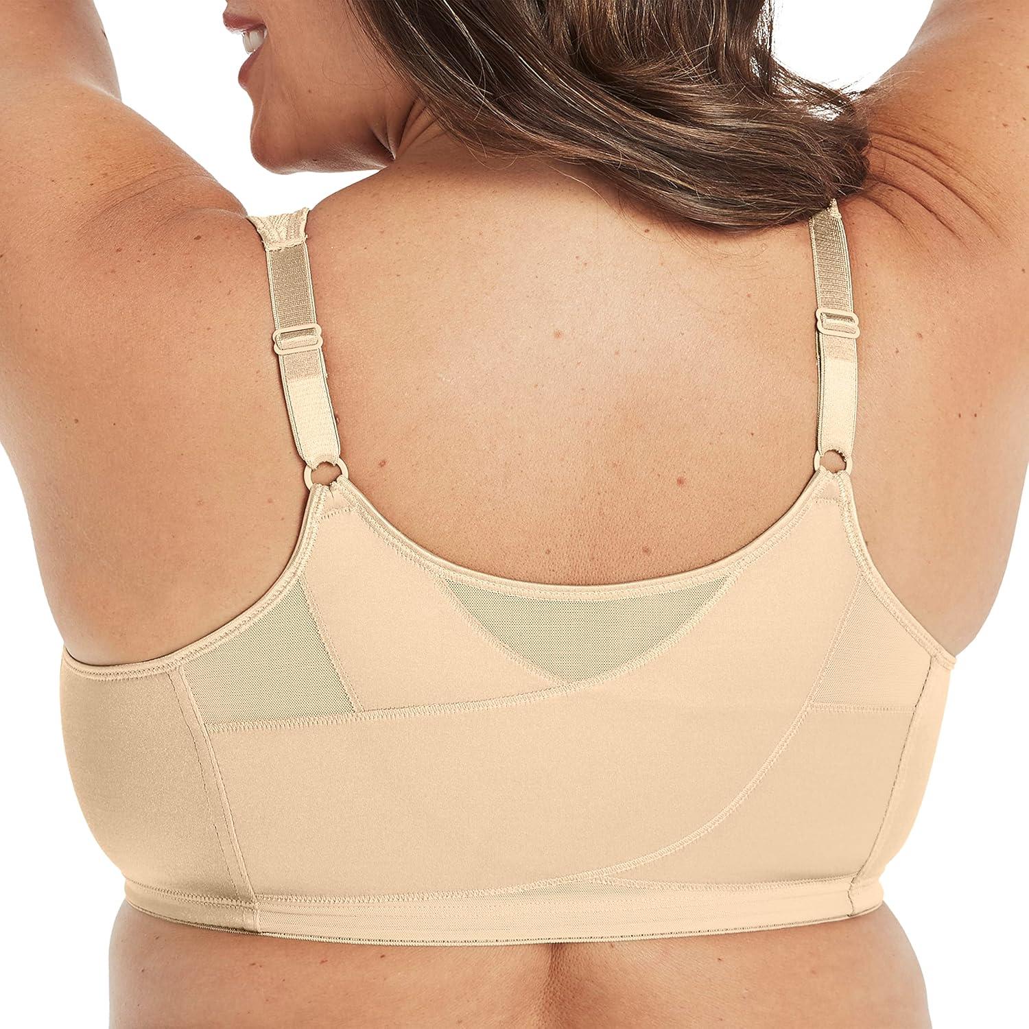 imagePLAYTEX Womens Wireless Bra 18 Hour PlusSize Bras Available Front Close Extra Back Support E525 Single or 2PackLight Beige
