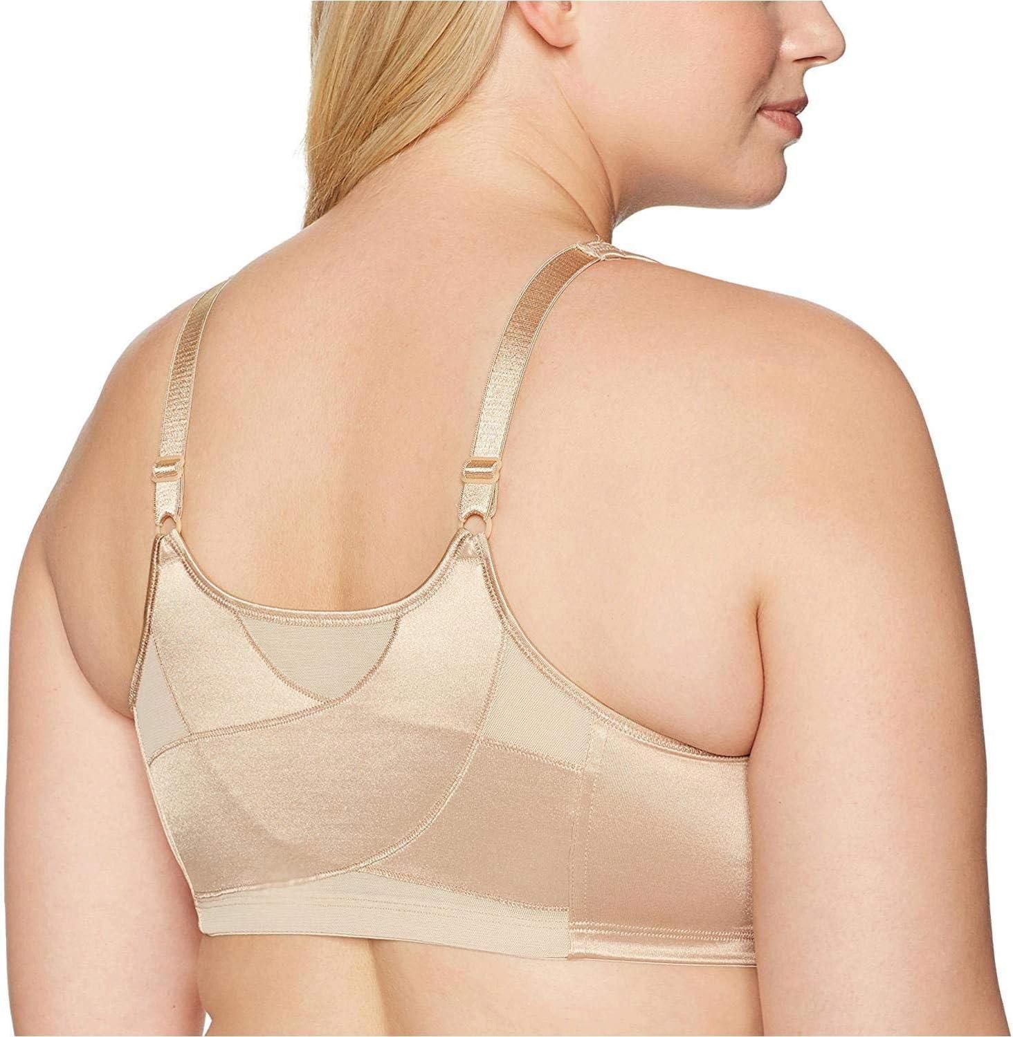 imagePLAYTEX Womens Wireless Bra 18 Hour PlusSize Bras Available Front Close Extra Back Support E525 Single or 2PackNude