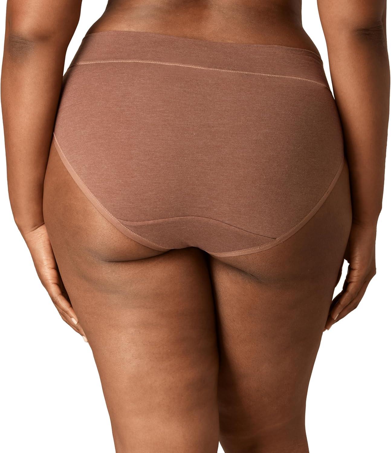 imagePLAYTEX womens Highcut Brief Underwear Pack Plussize Underwear Available Tummy Smoothing 3packDressed in BlackDressed in BlackBronzed Chestnut