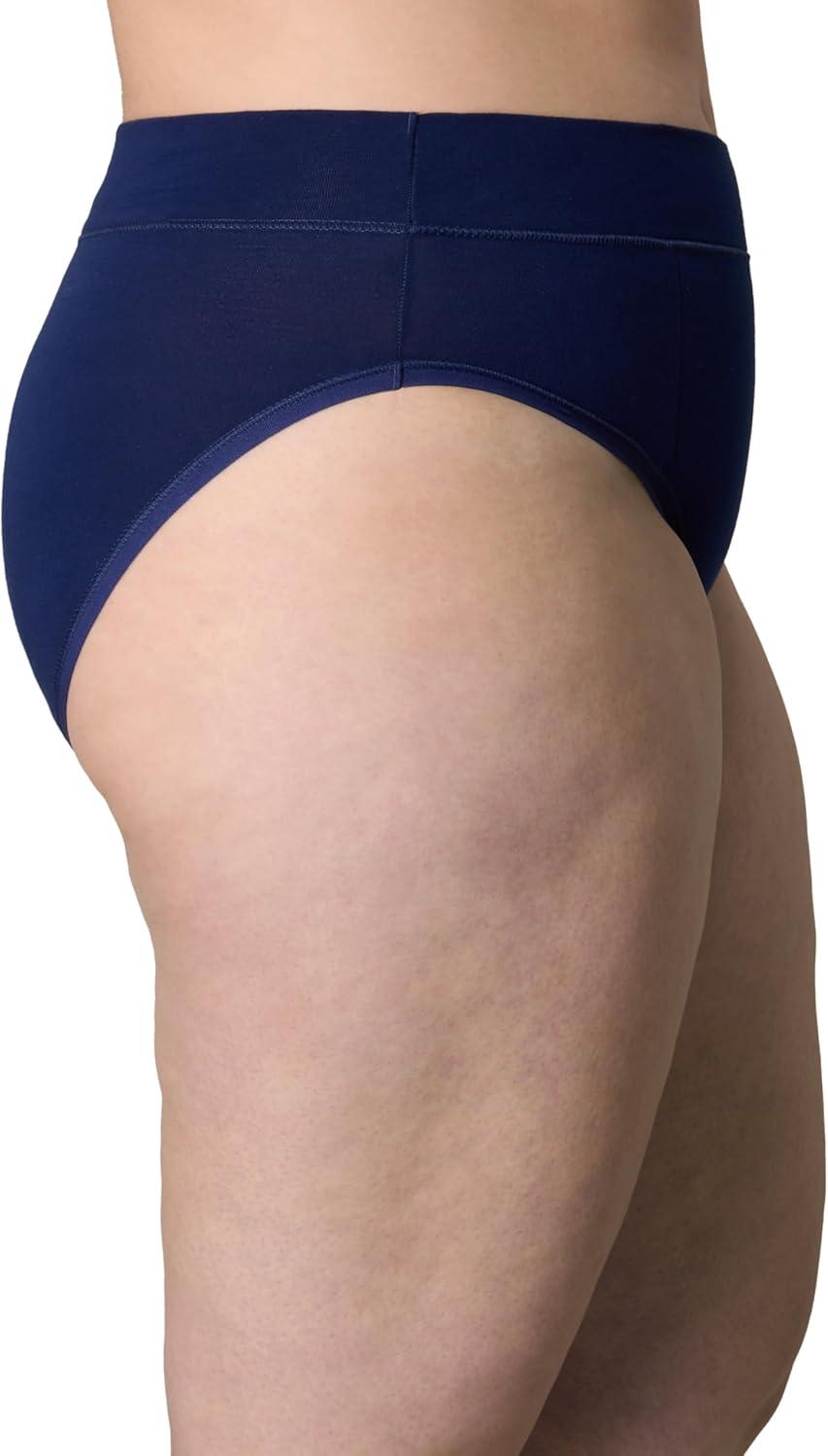 imagePLAYTEX womens Highcut Brief Underwear Pack Plussize Underwear Available Tummy Smoothing 3packSail Away NavyNew Rain Cloud HeatherPlum Dandy