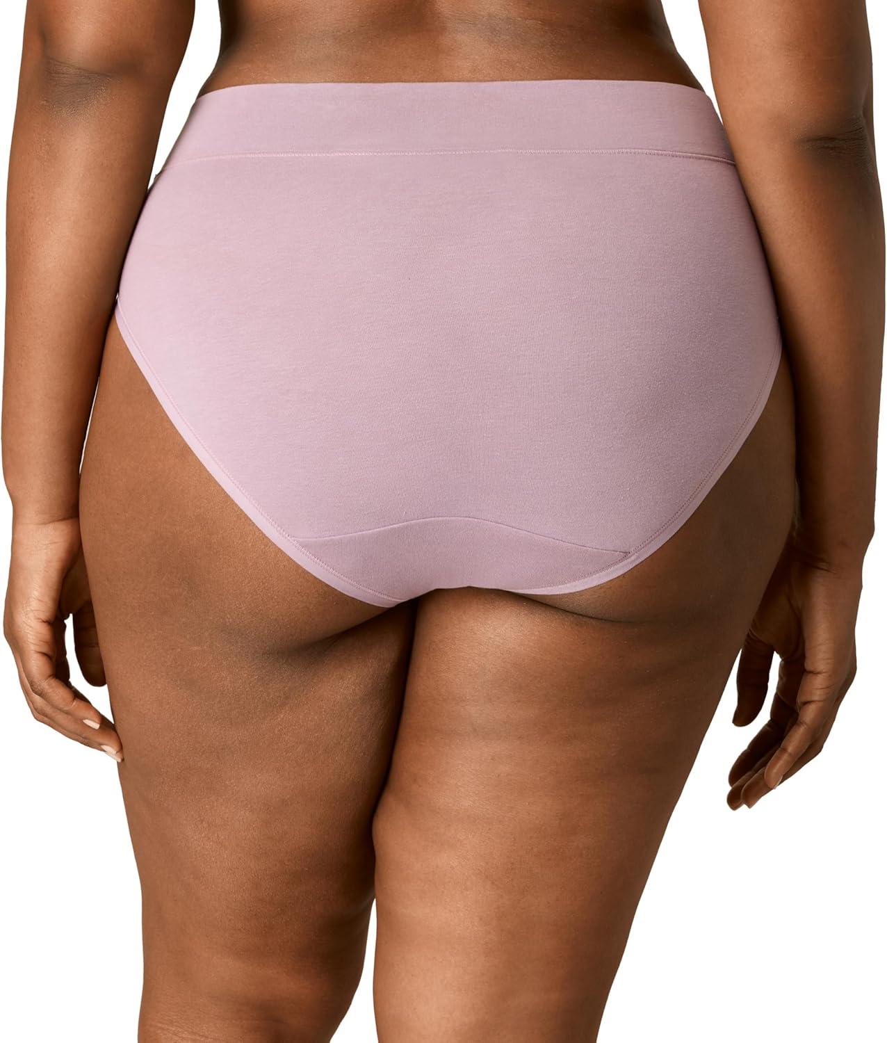 imagePLAYTEX womens Highcut Brief Underwear Pack Plussize Underwear Available Tummy Smoothing 3packVintage MauveDressed in BlackHeirloom White Mini Dot