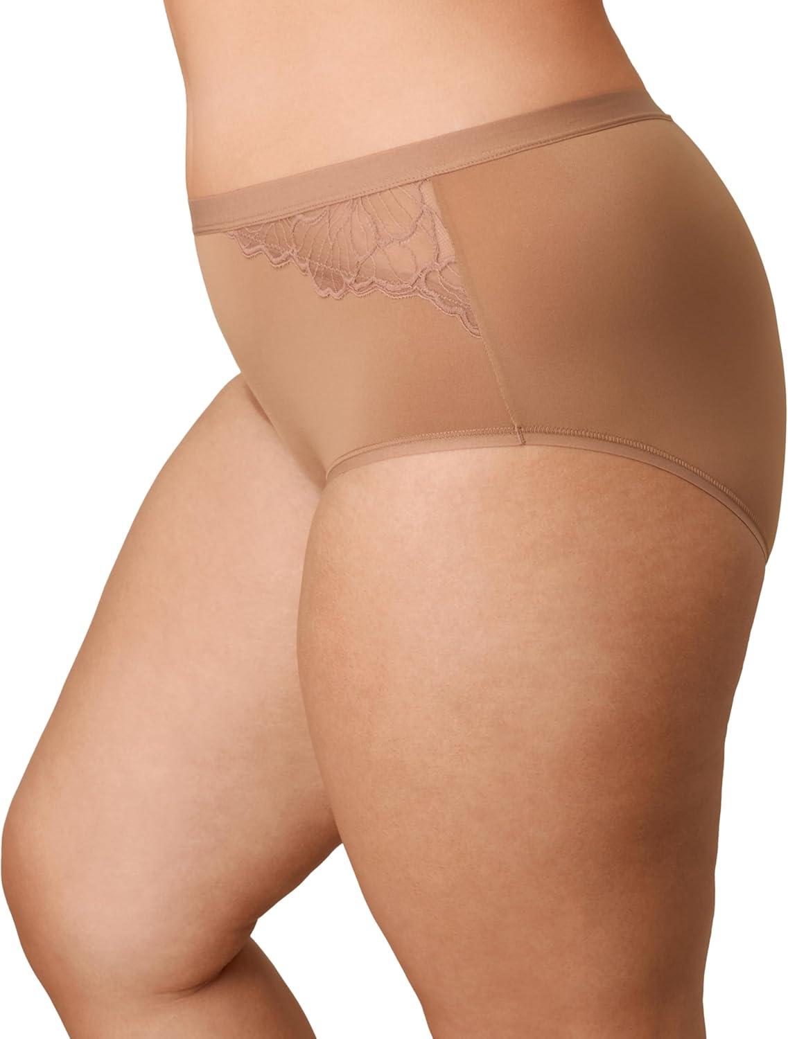 imagePLAYTEX womens Microfiber Hipster Underwear Pack Plussize Underwear Available Full Coverage Moisturewicking 3packDark Iced BrownBronzed ChestnutDressed in Black