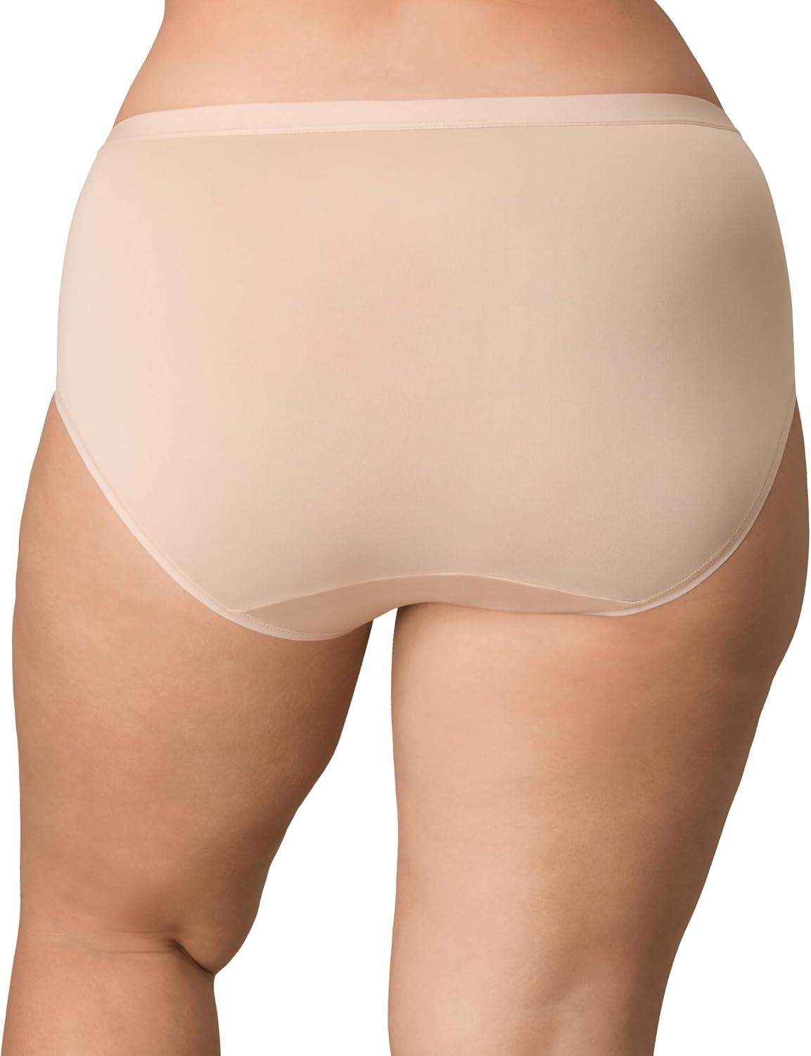 imagePLAYTEX womens Microfiber Hipster Underwear Pack Plussize Underwear Available Full Coverage Moisturewicking 3packHeirloom WhiteAlmondAlmond