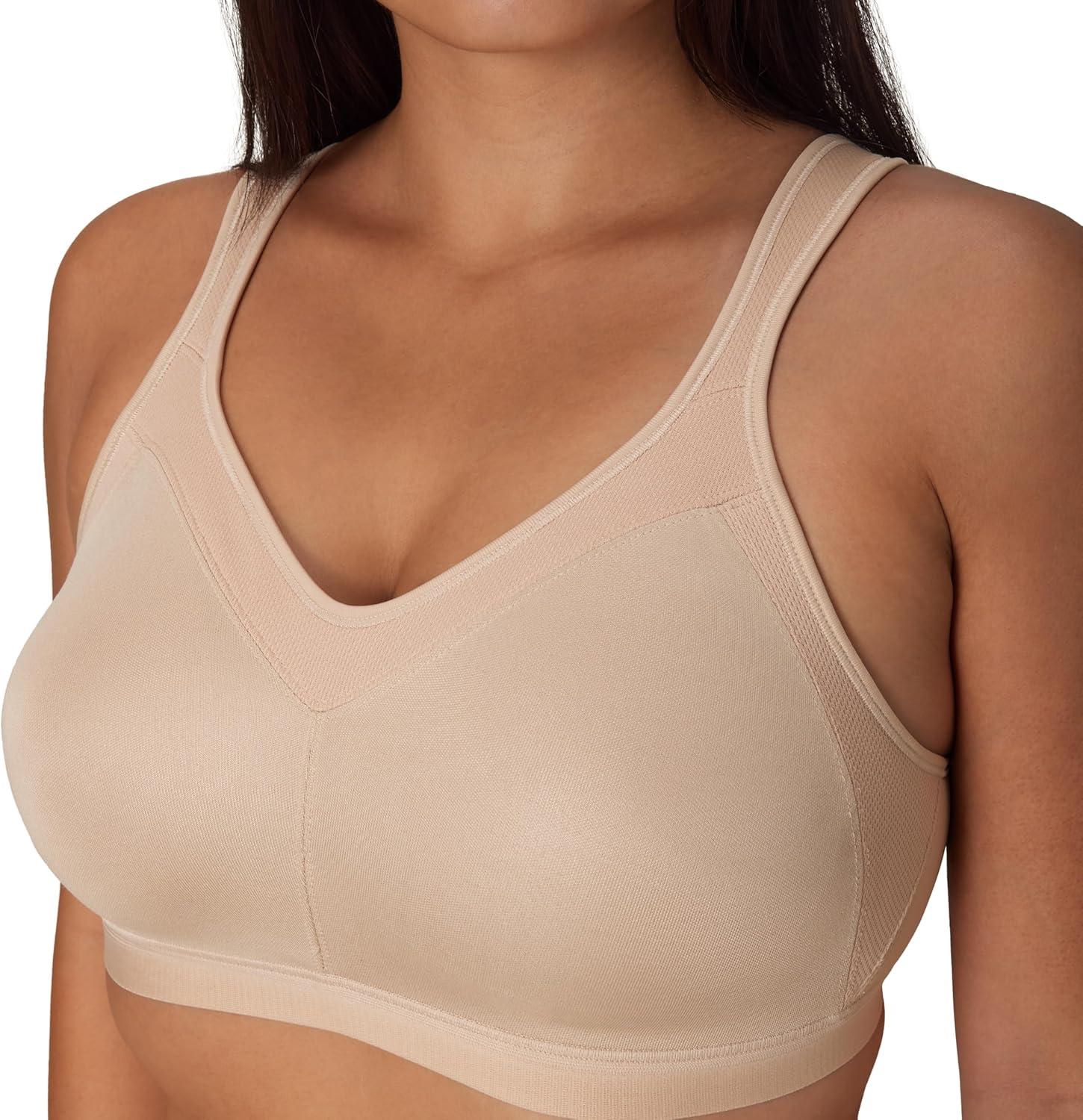 imagePlaytex Womens 18 Hour Active Breathable Comfort Wireless Bra Full Coverage Bra Smoothing SupportNude