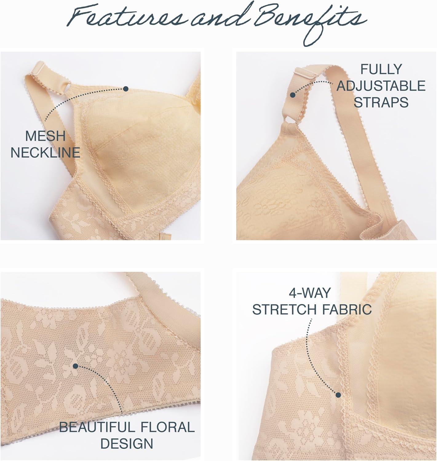 imagePlaytex Womens 18Hour Sensational Support Wireless FullCoverage Bra for Full FiguresNatural Beige