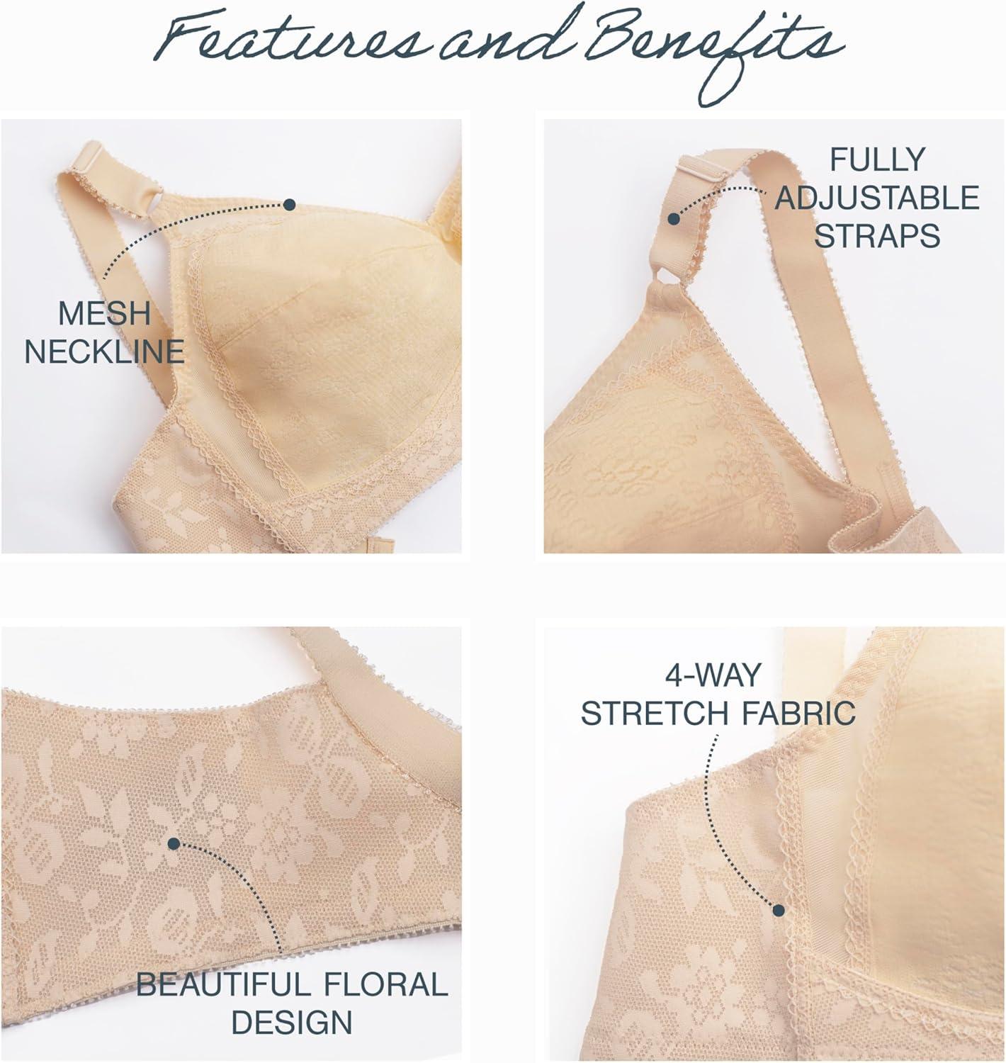 imagePlaytex Womens 18Hour Sensational Support Wireless FullCoverage Bra for Full FiguresWhite