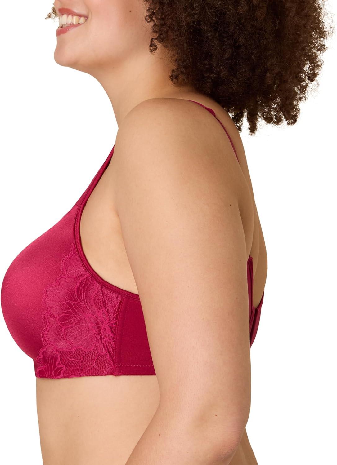 imagePlaytex Womens Balconette Underwire Bra PlusSize Bras Available Full Coverage MoistureWicking 4802Digital Rose
