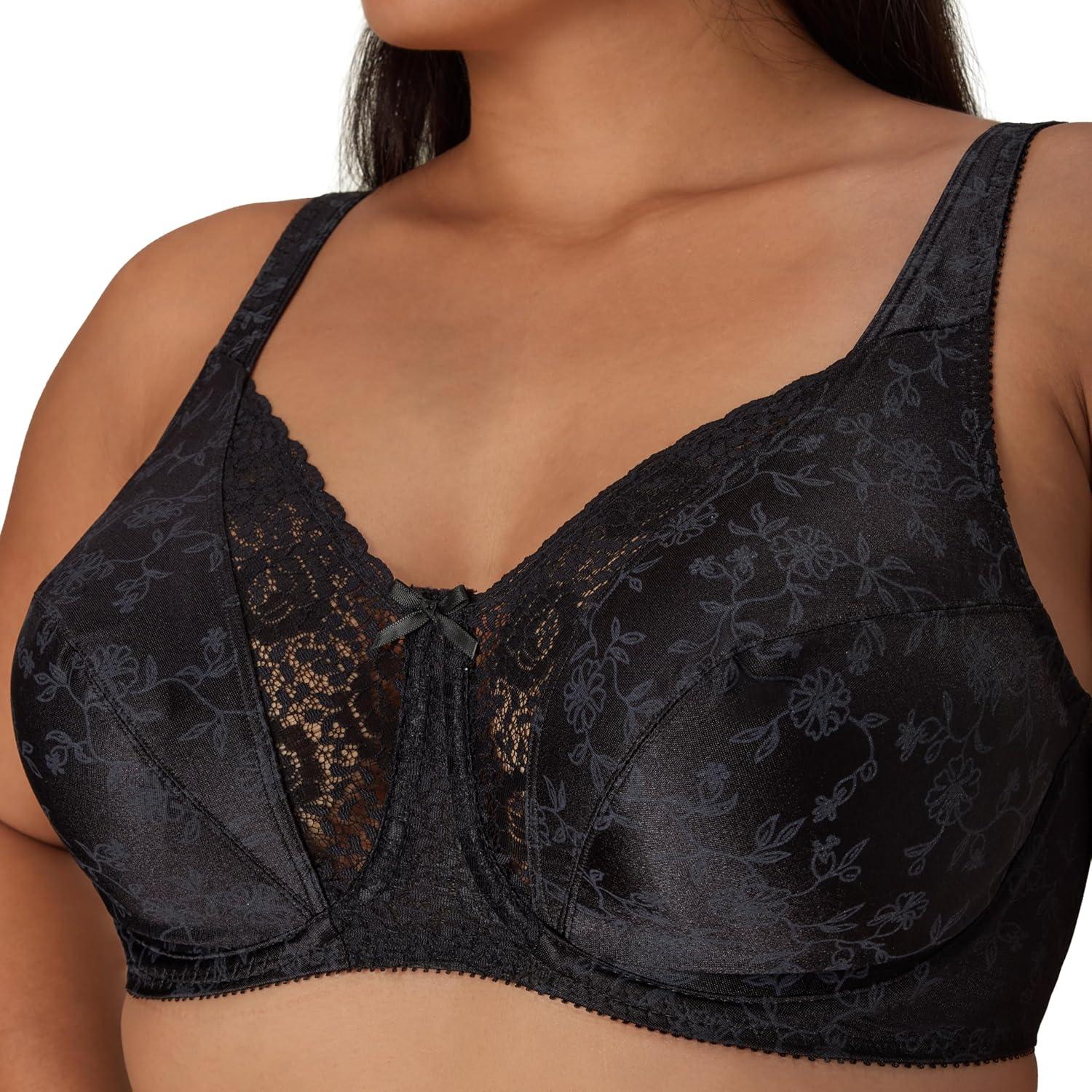 imagePlaytex Womens Secrets FullFigure Underwire Bra Beautiful Lift FullCoverage Underwire BraReal Black