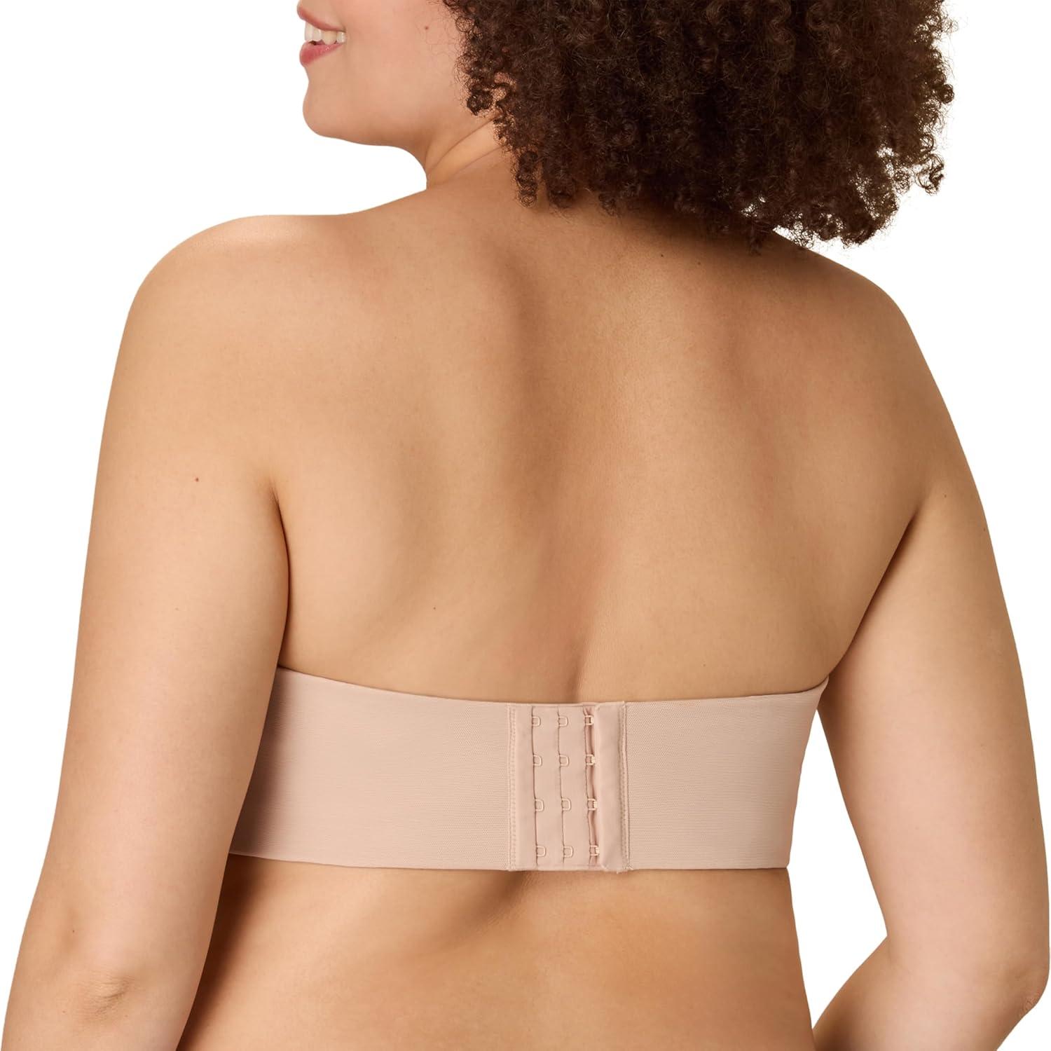 imagePlaytex Womens Strapless Bra PlusSize Bras Available Convertible Straps MoistureWicking 4801Almond