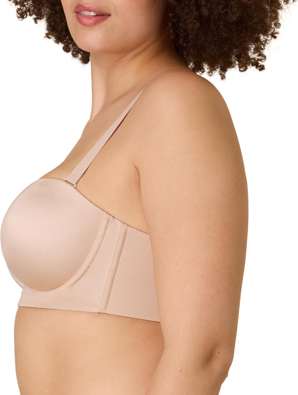 imagePlaytex Womens Strapless Bra PlusSize Bras Available Convertible Straps MoistureWicking 4801Almond