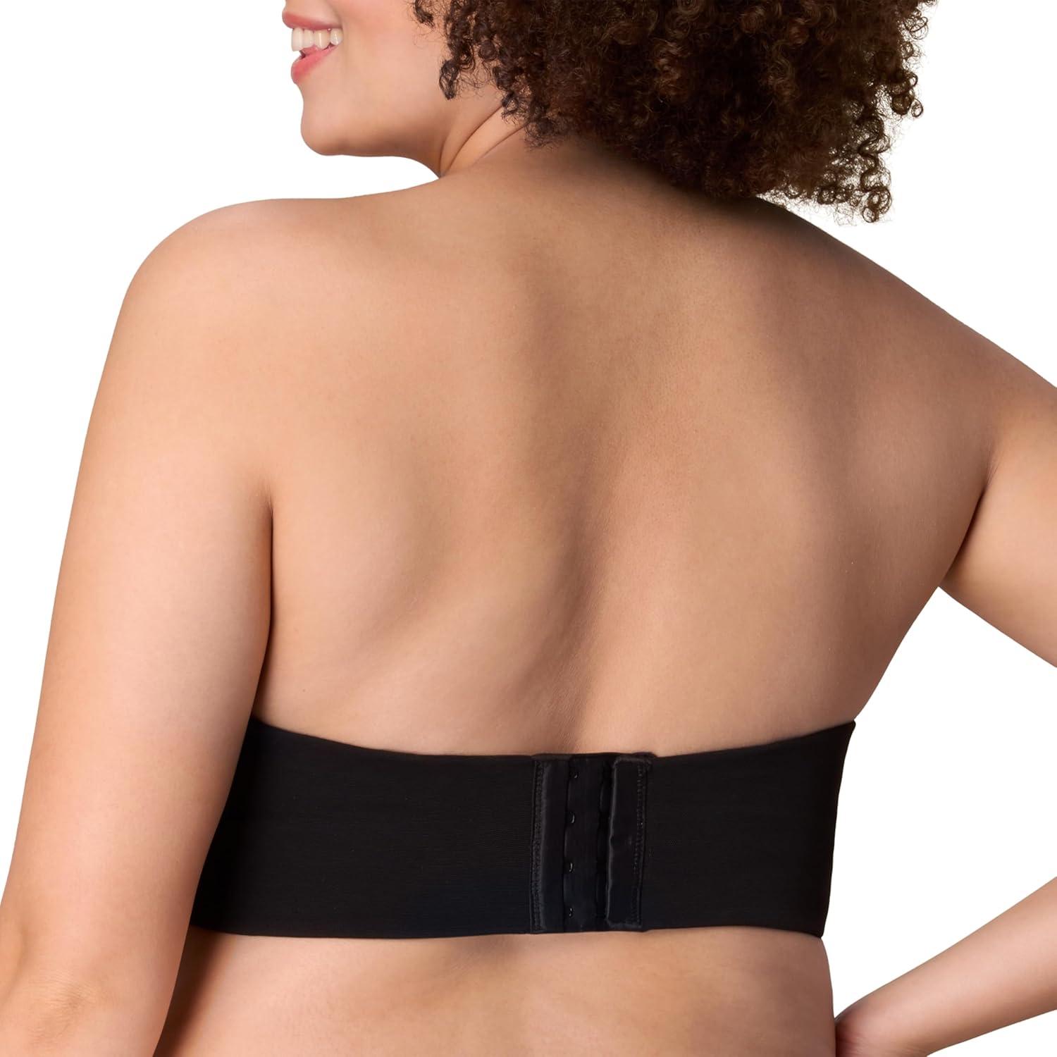imagePlaytex Womens Strapless Bra PlusSize Bras Available Convertible Straps MoistureWicking 4801Dressed in Black
