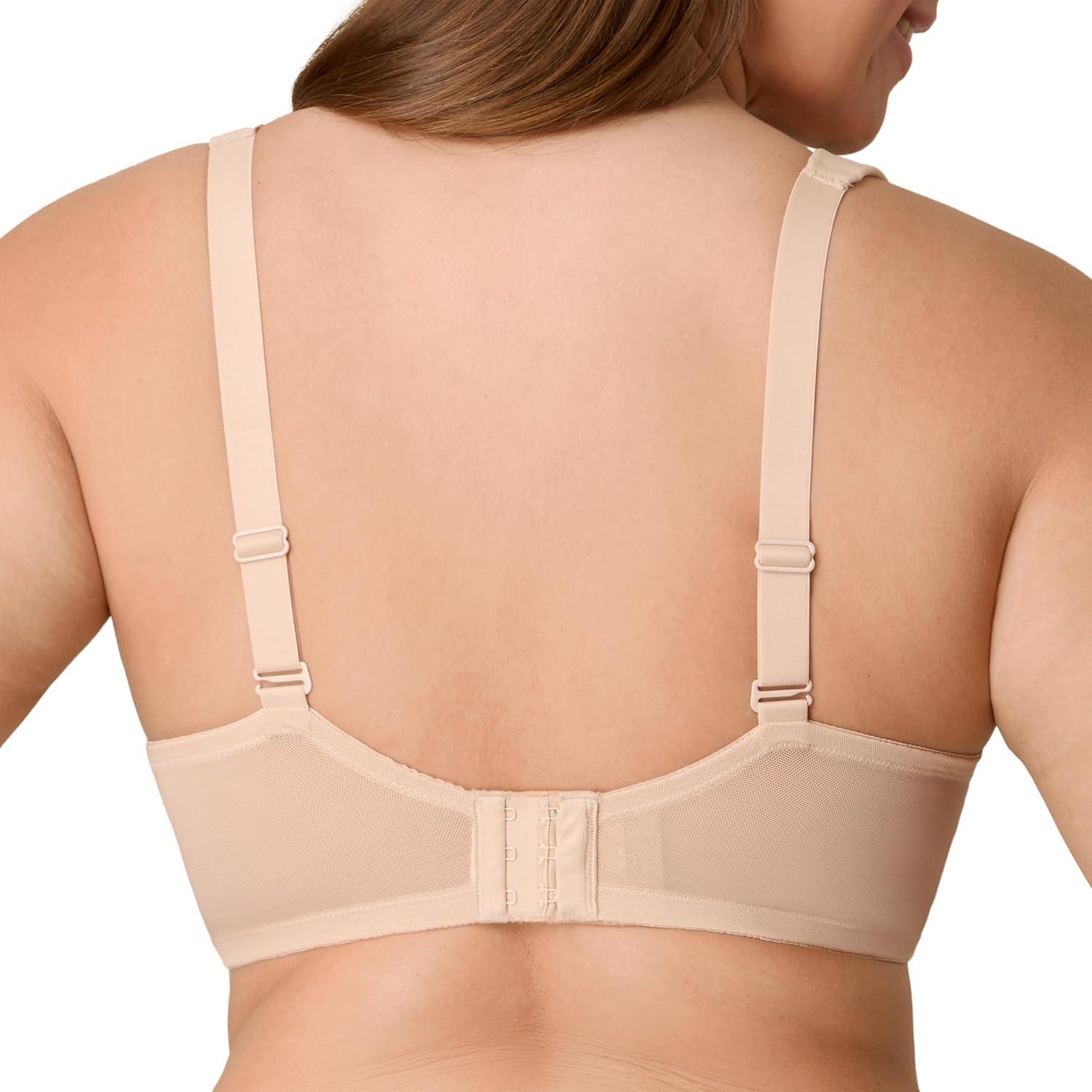 imagePlaytex Womens Underwire Bra Dreamwire PlusSize Bras Available Convertible Straps MoistureWicking 4810Almond