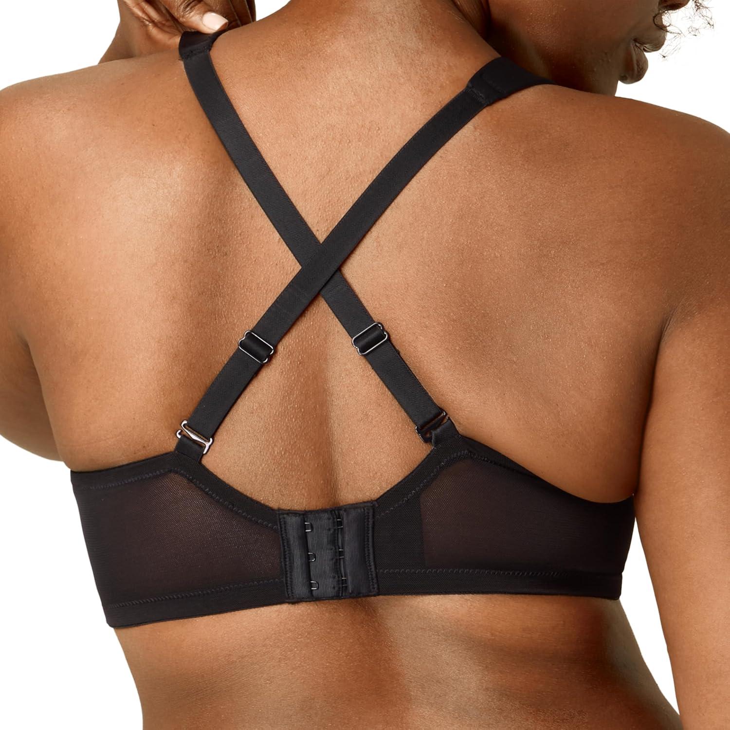 imagePlaytex Womens Underwire Bra Dreamwire PlusSize Bras Available Convertible Straps MoistureWicking 4810Dressed in Black