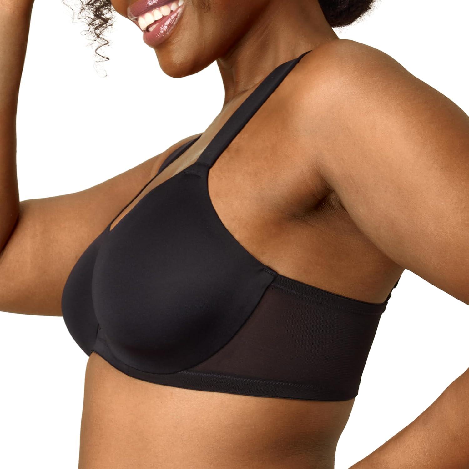 imagePlaytex Womens Underwire Bra Dreamwire PlusSize Bras Available Convertible Straps MoistureWicking 4810Dressed in Black