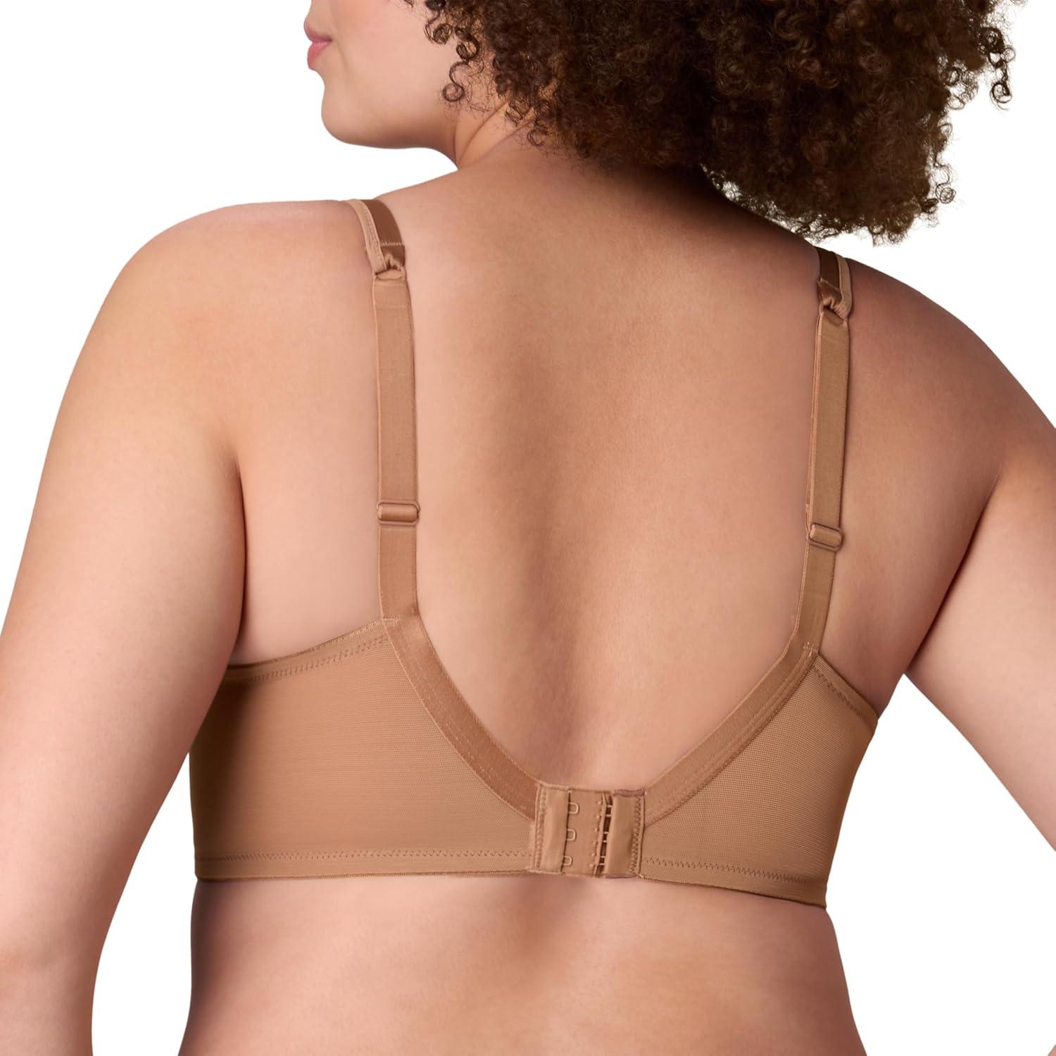 imagePlaytex Womens Underwire Bra PlusSize Bras Available Full Coverage Convertible Supportive Lace 4805Dark Iced Brown