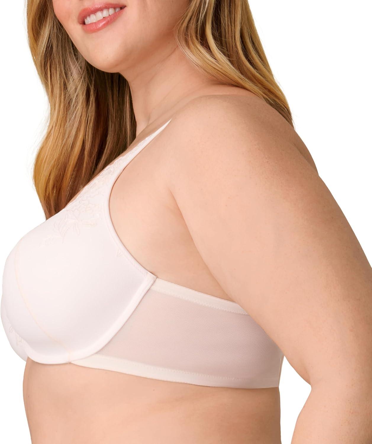 imagePlaytex Womens Underwire Bra PlusSize Bras Available Full Coverage Convertible Supportive Lace 4805Heirloom White