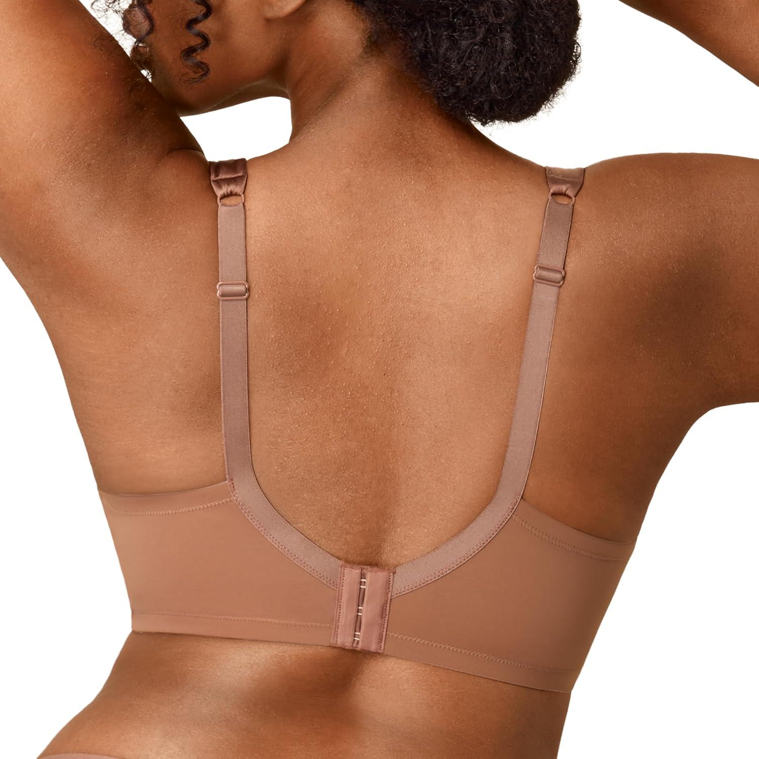 imagePlaytex Womens Wireless Balconette Bra FullCoverage Bras for Women Support Moisture Wicking PlusBronzed Chestnut