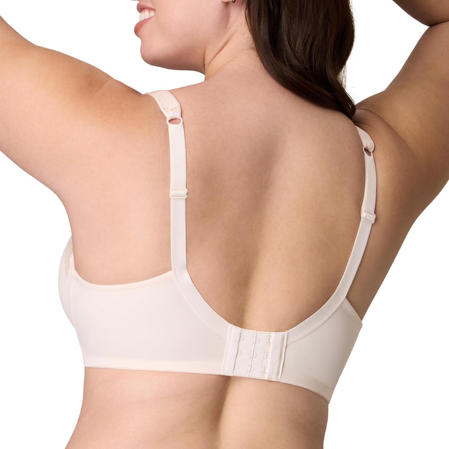 imagePlaytex Womens Wireless Balconette Bra FullCoverage Bras for Women Support Moisture Wicking PlusHeirloom White