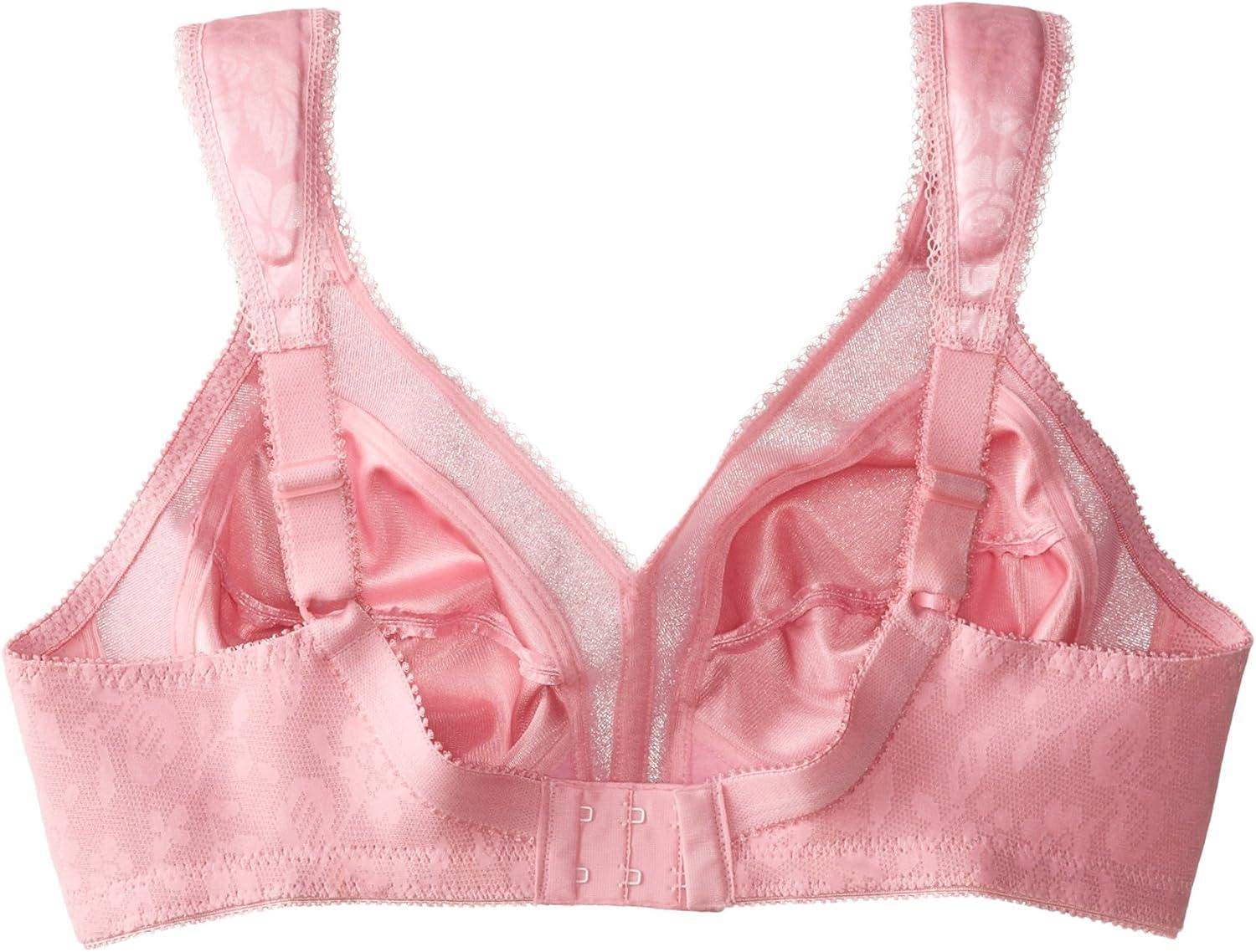 imagePlaytex Womens Wireless Bra 18 Hour PlusSize Bras Available Full Coverage Smoothing 4693 Single or 2PackBelles Rose