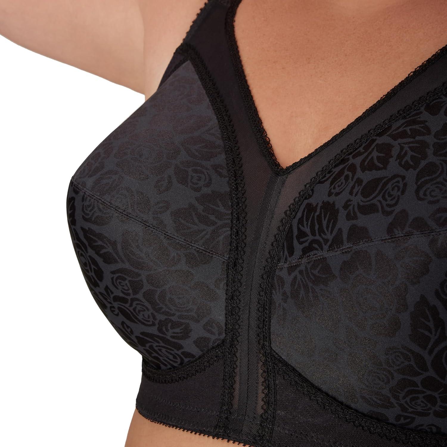 imagePlaytex Womens Wireless Bra 18 Hour PlusSize Bras Available Full Coverage Smoothing 4693 Single or 2PackBlack