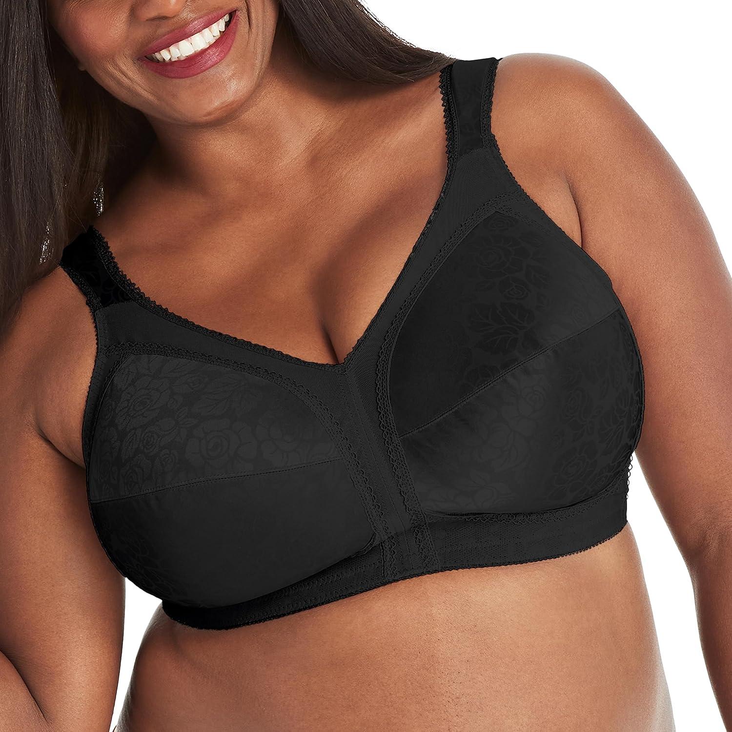imagePlaytex Womens Wireless Bra 18 Hour PlusSize Bras Available Full Coverage Smoothing 4693 Single or 2PackBlackBlack 2pack