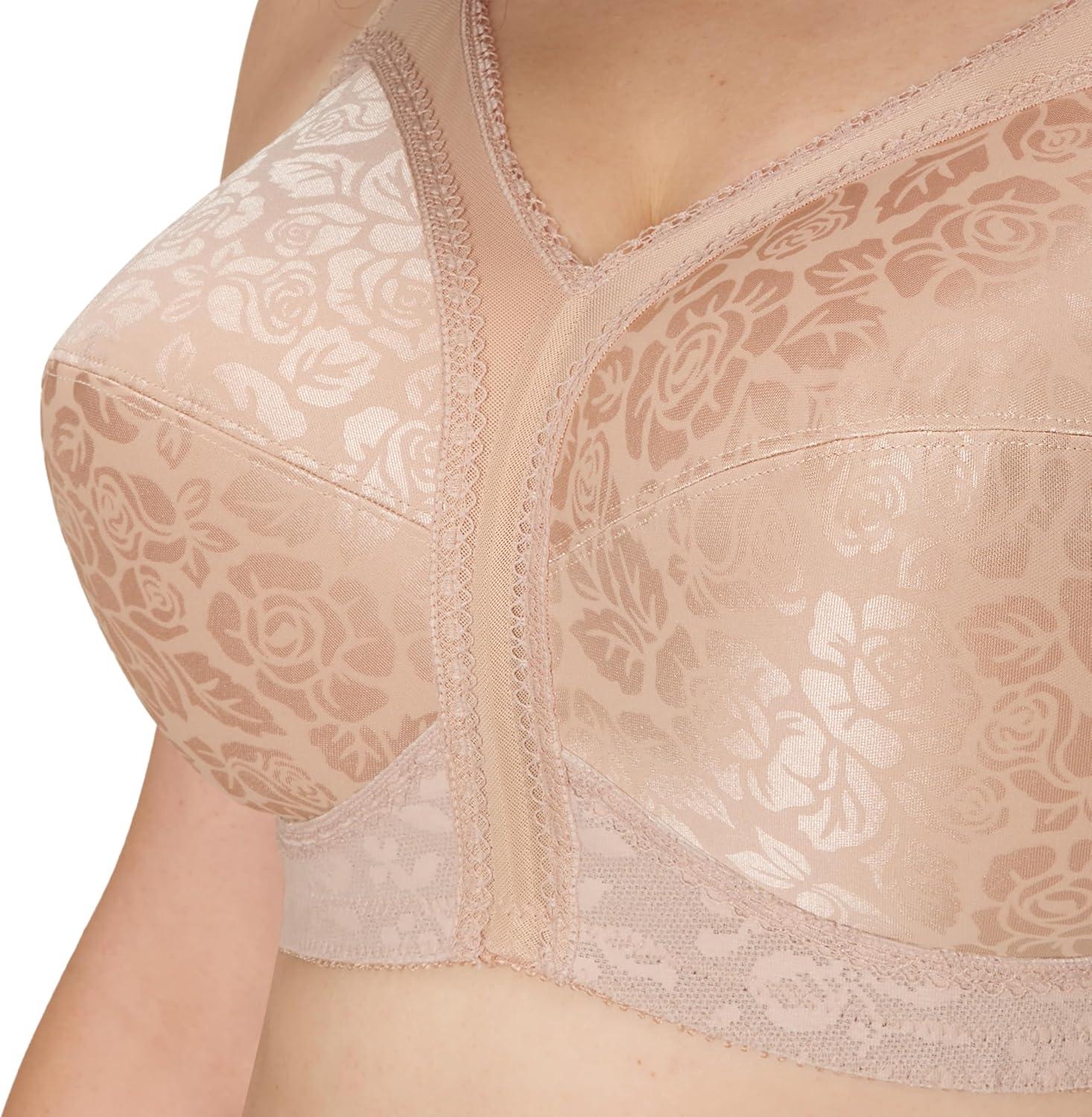 imagePlaytex Womens Wireless Bra 18 Hour PlusSize Bras Available Full Coverage Smoothing 4693 Single or 2PackCafe Au Lait Nude