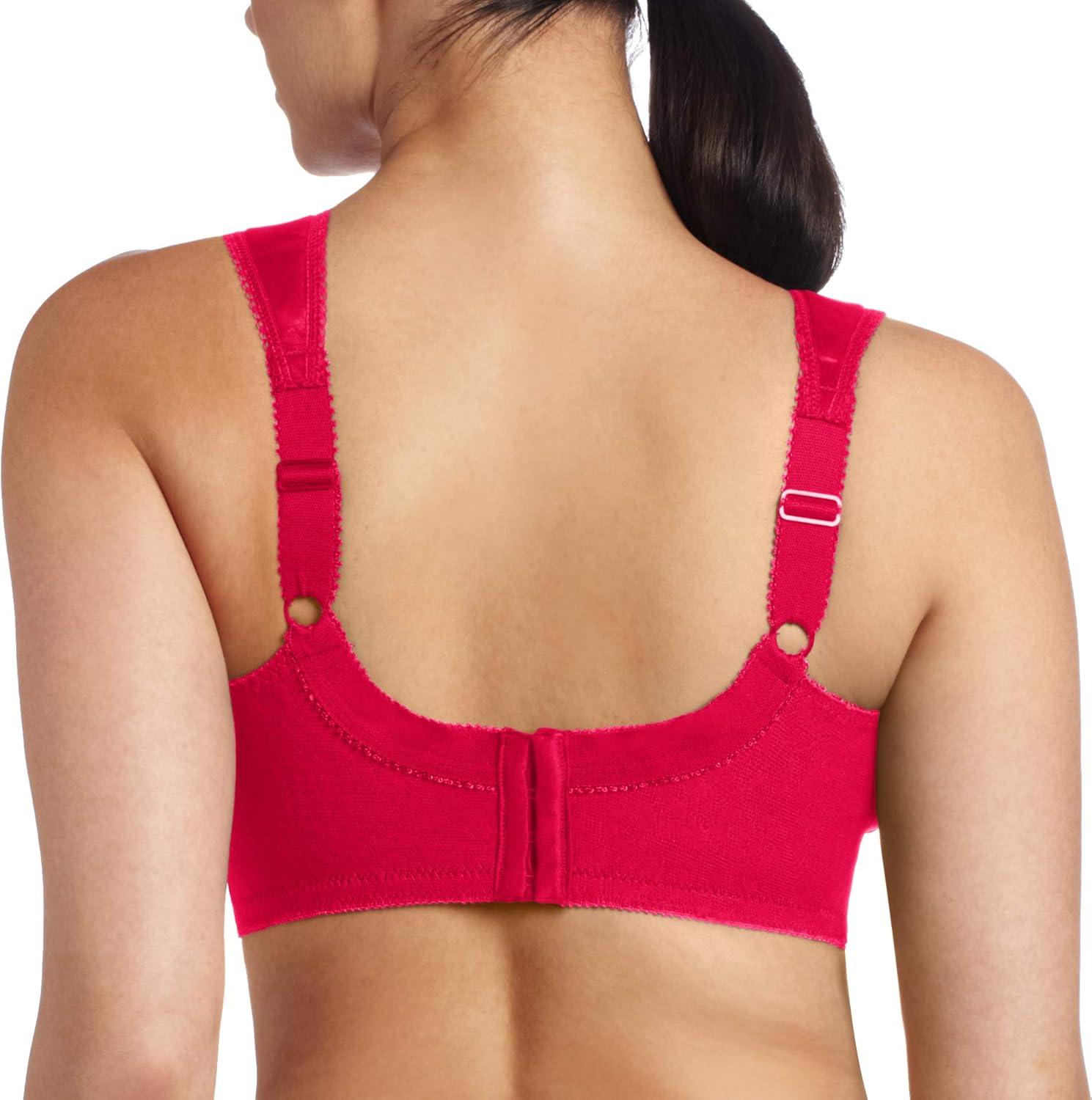 imagePlaytex Womens Wireless Bra 18 Hour PlusSize Bras Available Full Coverage Smoothing 4693 Single or 2PackDeep Red Icing