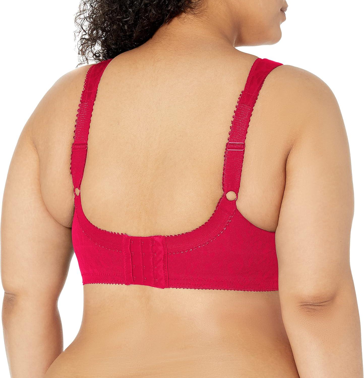 imagePlaytex Womens Wireless Bra 18 Hour PlusSize Bras Available Full Coverage Smoothing 4693 Single or 2PackDeep Red Icing