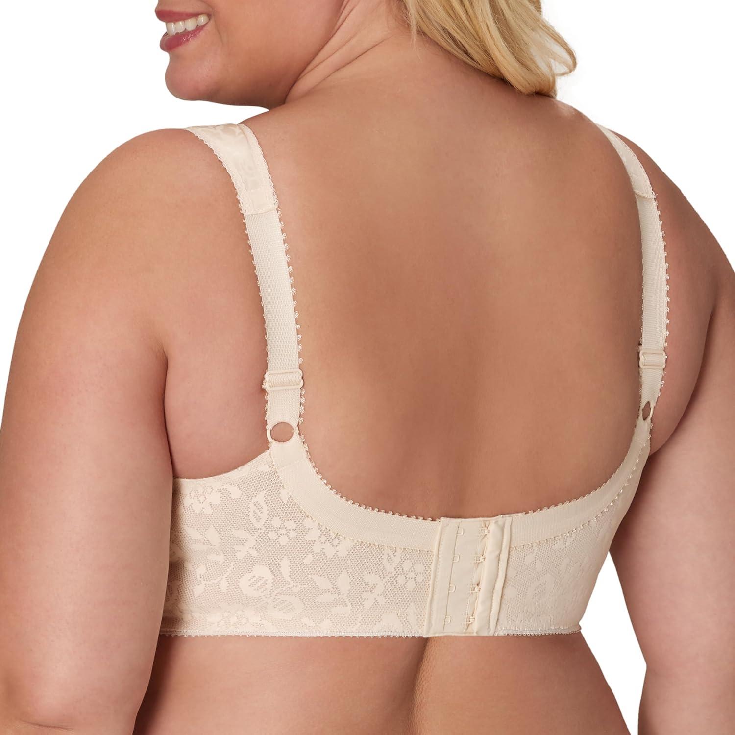 imagePlaytex Womens Wireless Bra 18 Hour PlusSize Bras Available Full Coverage Smoothing 4693 Single or 2PackNatural BeigeBlack 2pack
