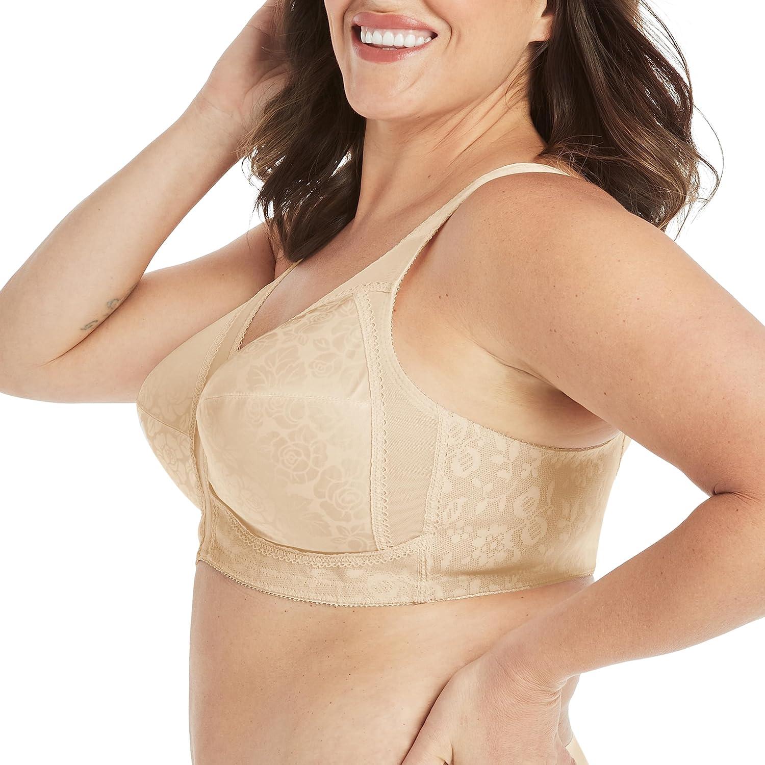 imagePlaytex Womens Wireless Bra 18 Hour PlusSize Bras Available Full Coverage Smoothing 4693 Single or 2PackNatural BeigeNatural Beige 2pack