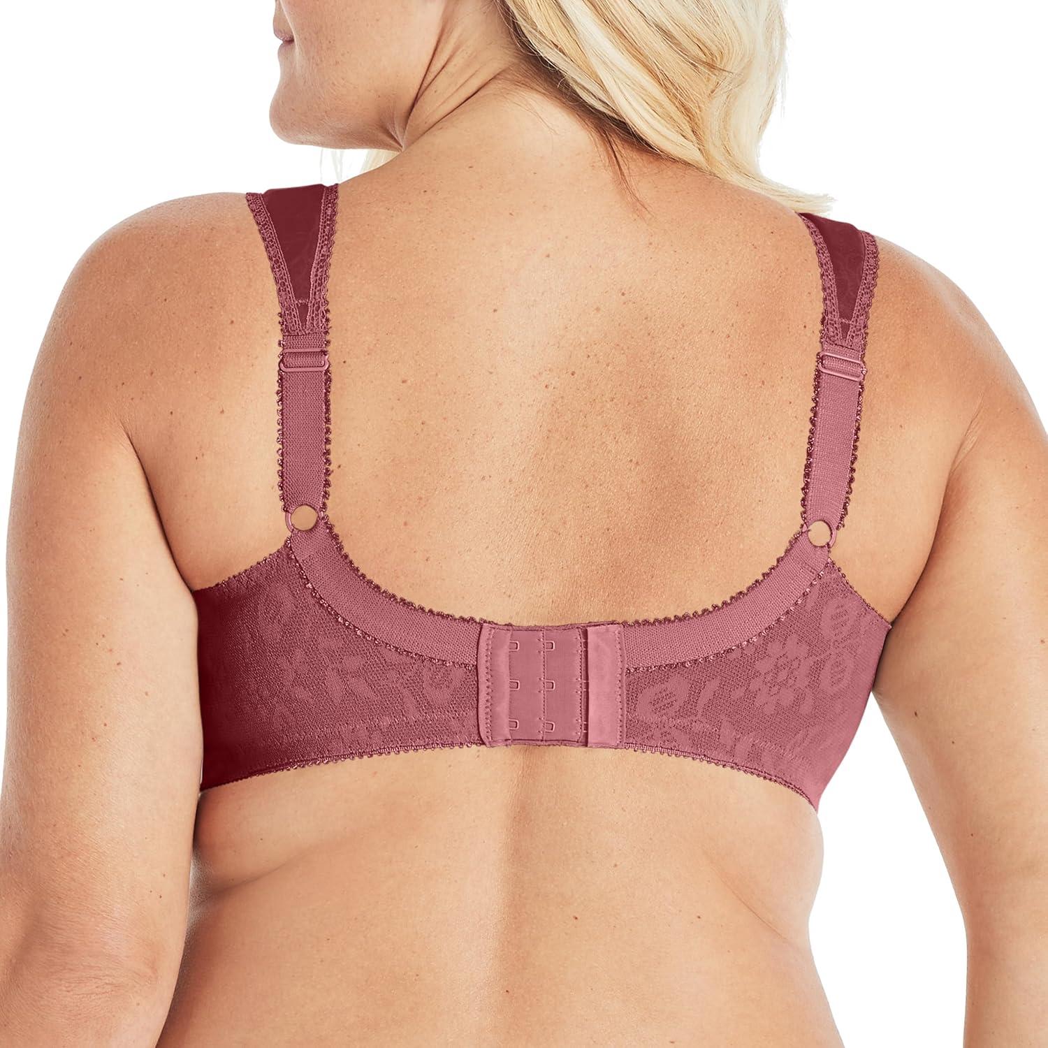 imagePlaytex Womens Wireless Bra 18 Hour PlusSize Bras Available Full Coverage Smoothing 4693 Single or 2PackRustic Berry Red