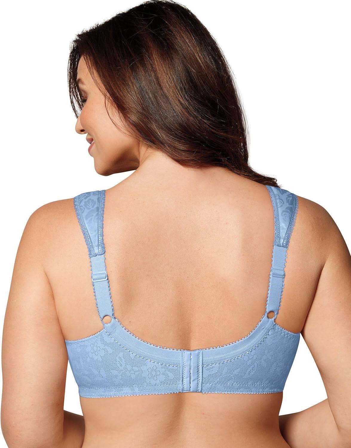 imagePlaytex Womens Wireless Bra 18 Hour PlusSize Bras Available Full Coverage Smoothing 4693 Single or 2PackSoft Bluegrey
