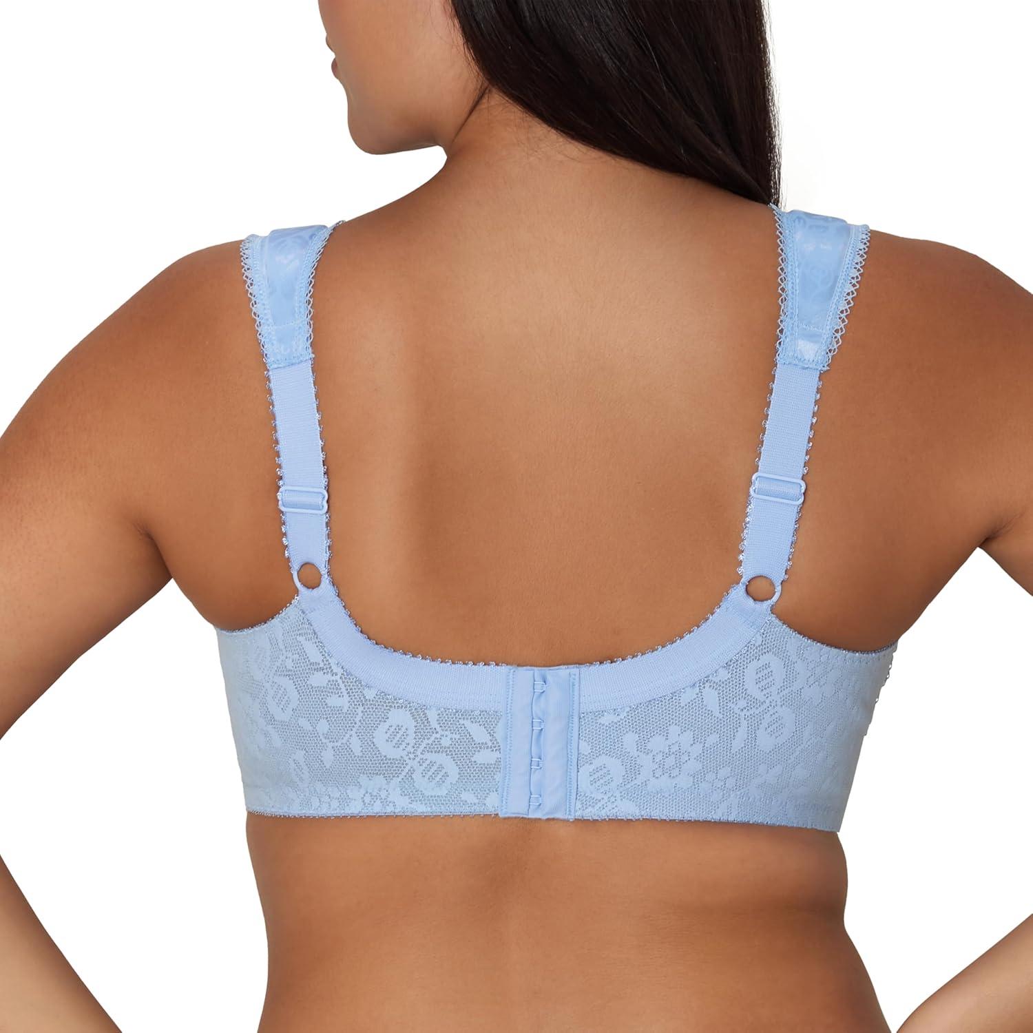 imagePlaytex Womens Wireless Bra 18 Hour PlusSize Bras Available Full Coverage Smoothing 4693 Single or 2PackZen Blue
