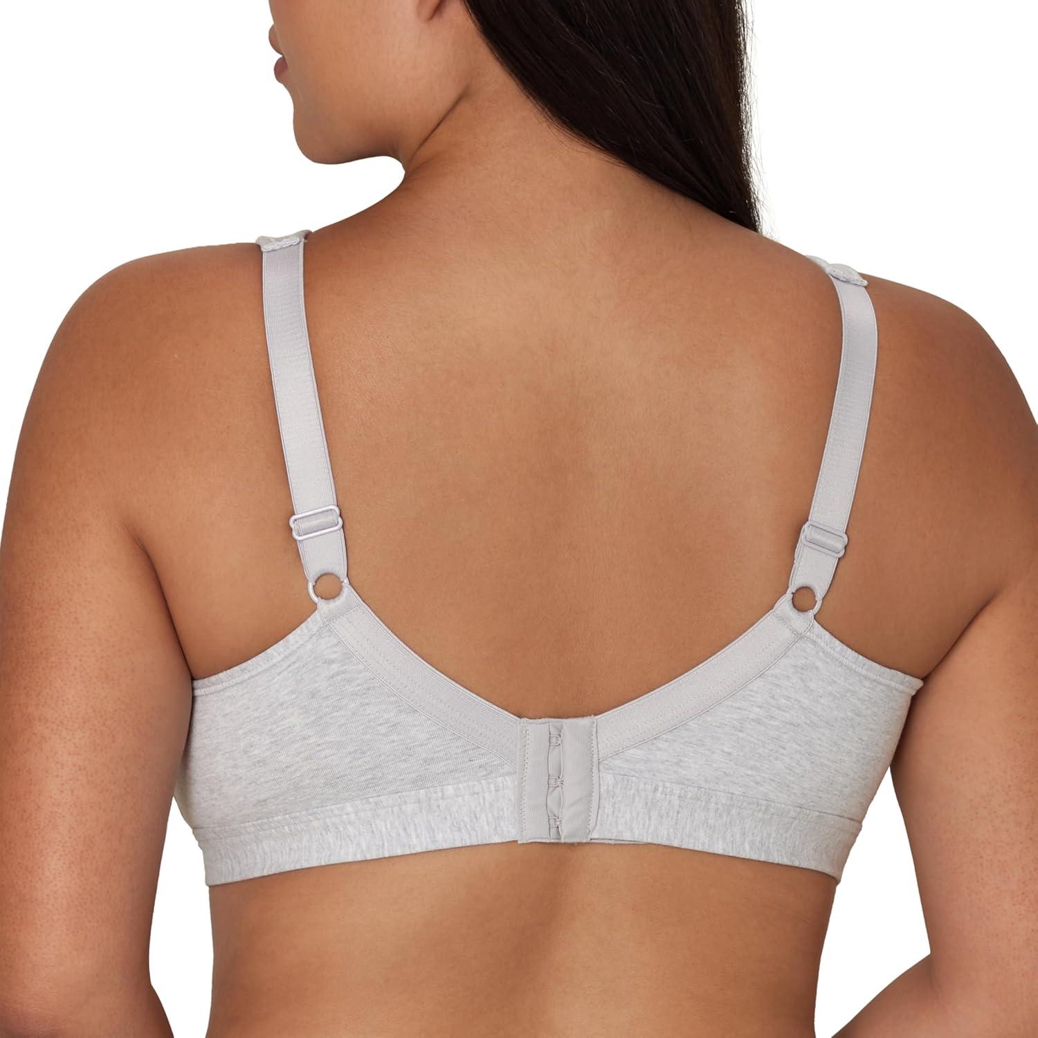 imagePlaytex Womens Wireless Bra 18 Hour PlusSize TShirt Bras Available Ultimate Lift MoistureWicking 474cGrey Heather Cotton