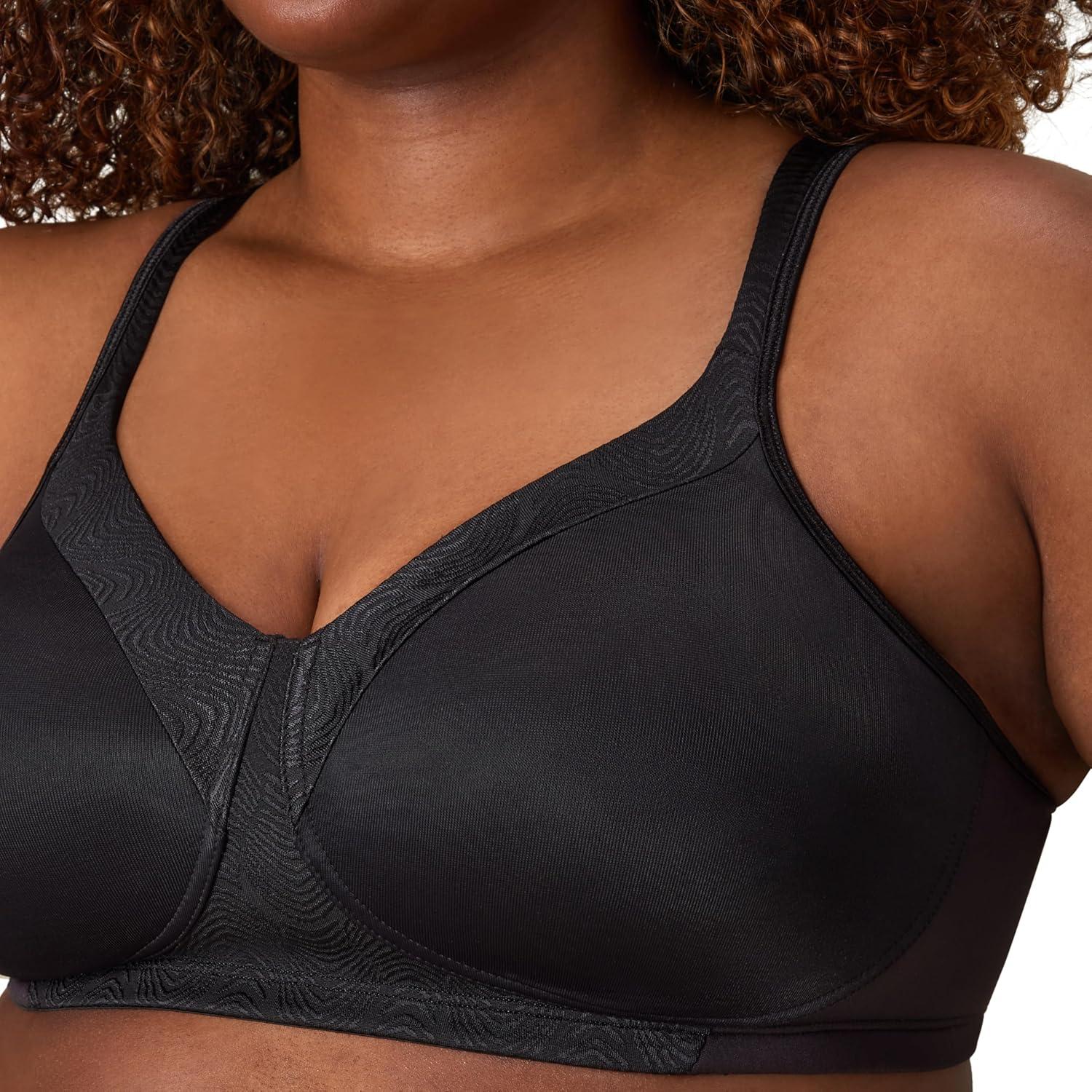 imagePlaytex Womens Wireless Bra 18 Hour TShirt Bras Available MoistureWicking Full Coverage SmoothingBlack