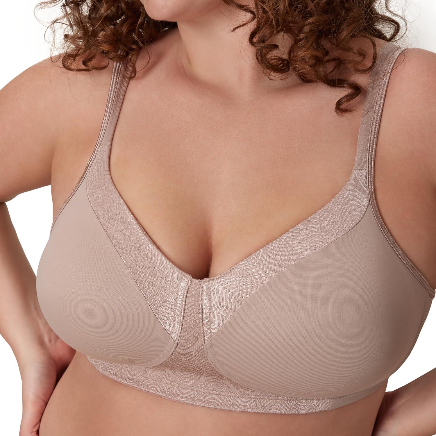 imagePlaytex Womens Wireless Bra 18 Hour TShirt Bras Available MoistureWicking Full Coverage SmoothingEvening Blush