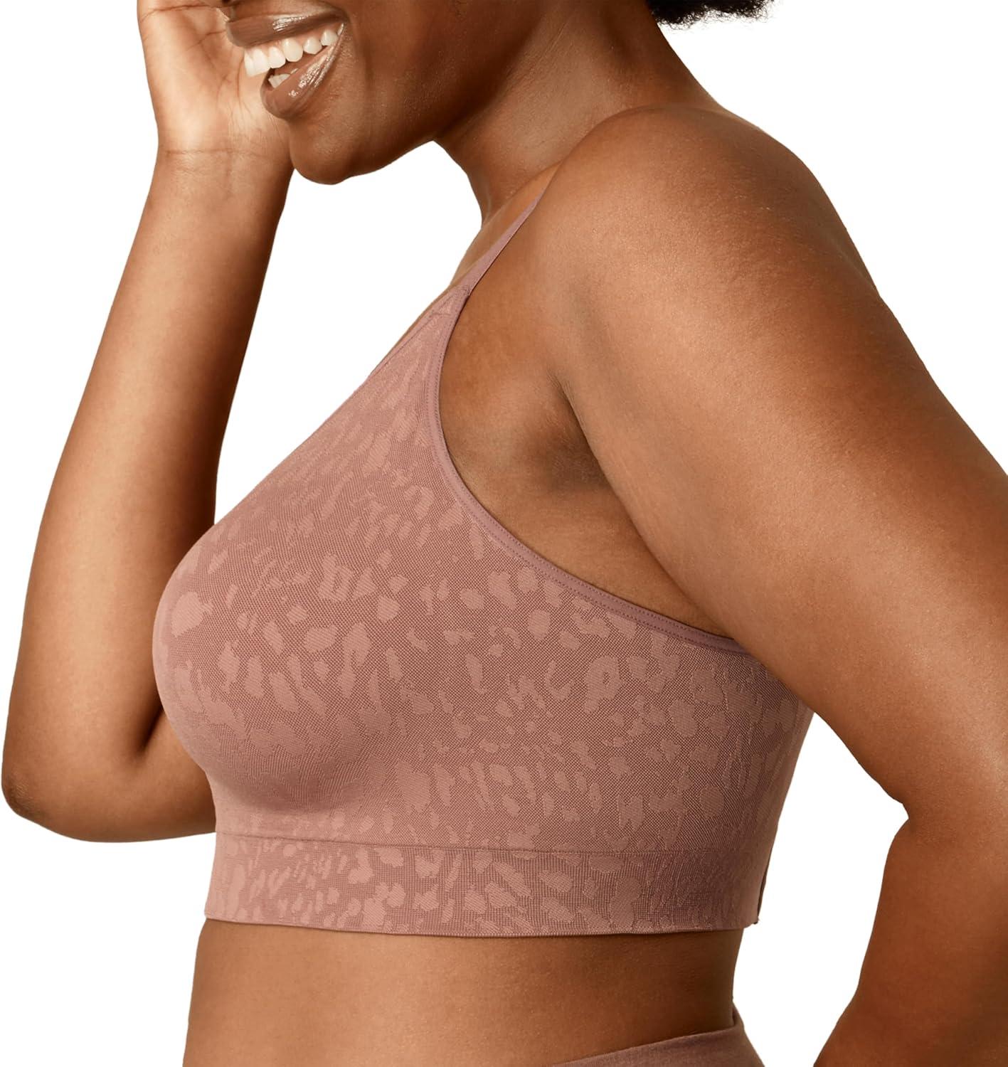 imagePlaytex Womens Wireless Bra Pack PlusSize Bras Available MoistureWicking Full Coverage Convertible 4752 2PackDressed in BlackBronzed Chestnut