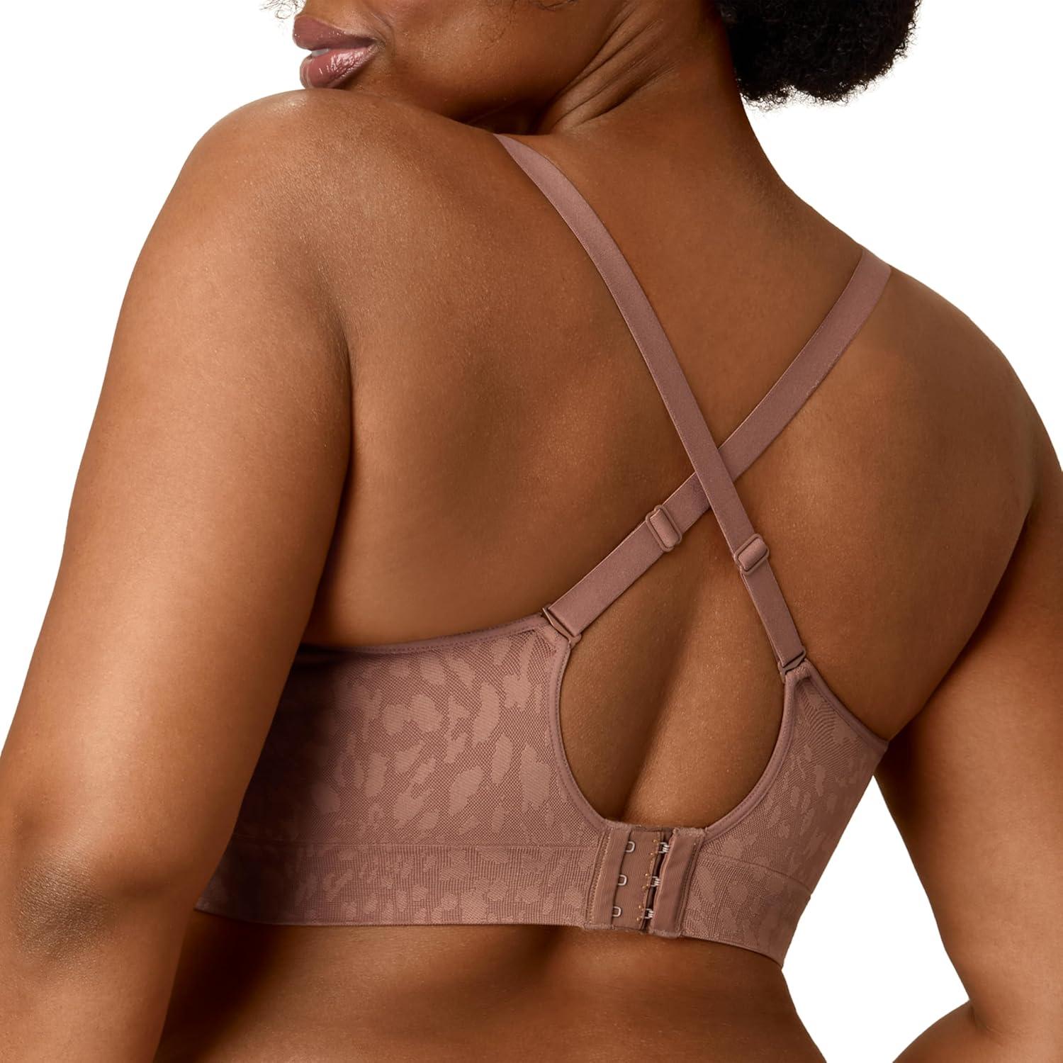 imagePlaytex Womens Wireless Bra Pack PlusSize Bras Available MoistureWicking Full Coverage Convertible 4752 2PackDressed in BlackBronzed Chestnut