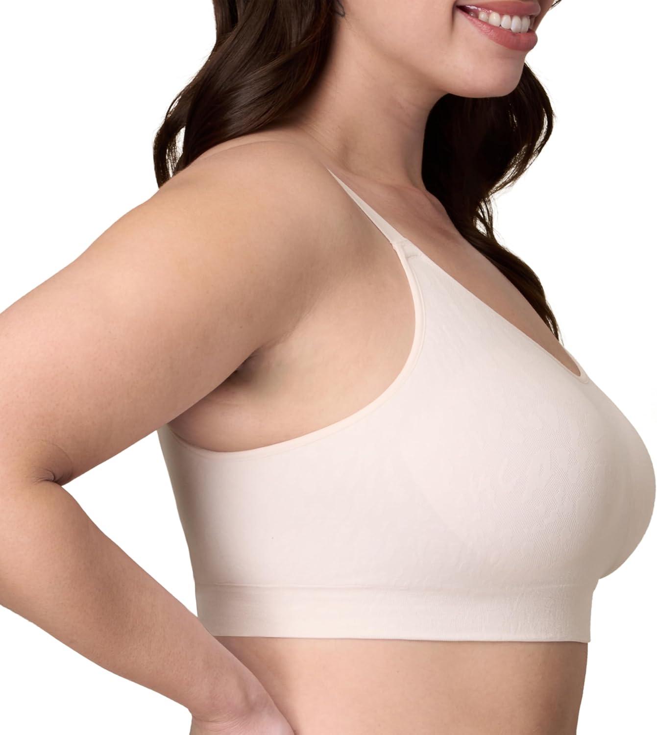 imagePlaytex Womens Wireless Bra Pack PlusSize Bras Available MoistureWicking Full Coverage Convertible 4752 2PackHeirloom WhiteAlmond