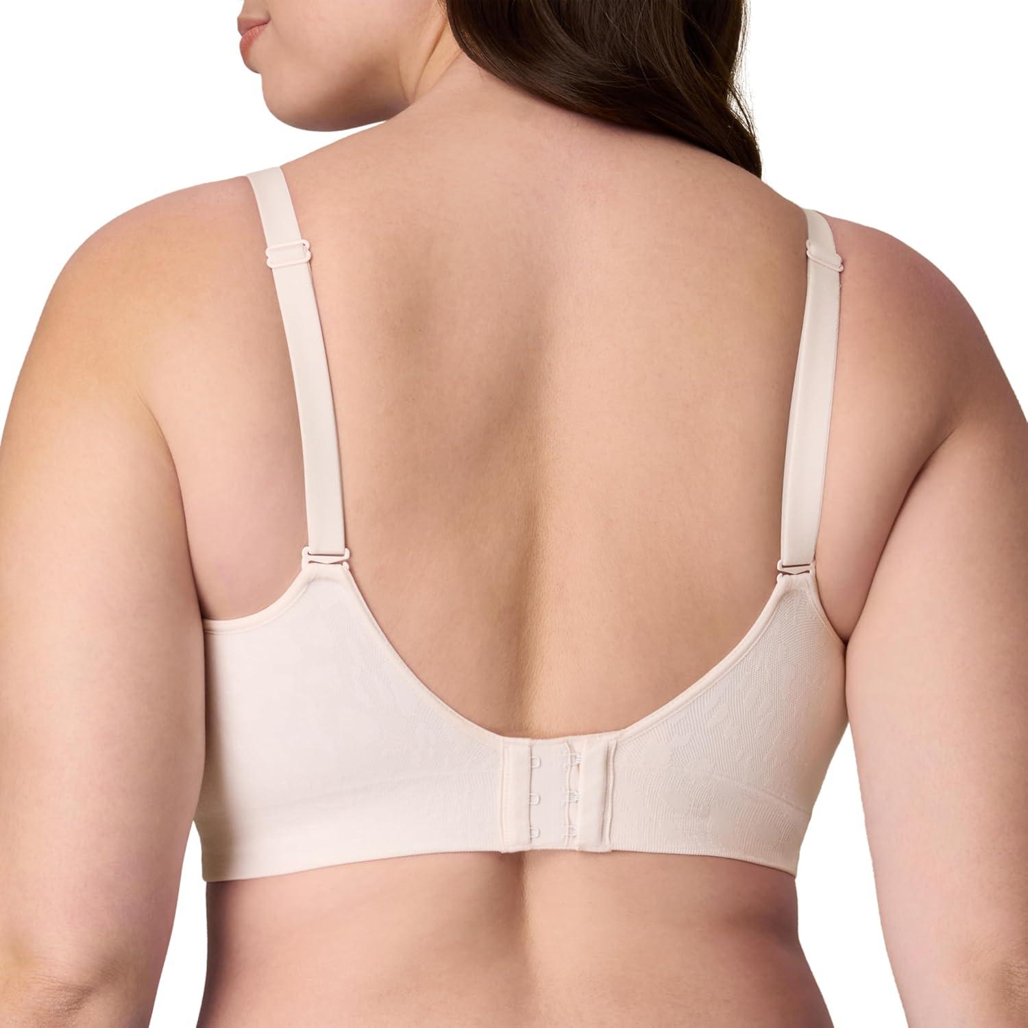 imagePlaytex Womens Wireless Bra Pack PlusSize Bras Available MoistureWicking Full Coverage Convertible 4752 2PackHeirloom WhiteAlmond