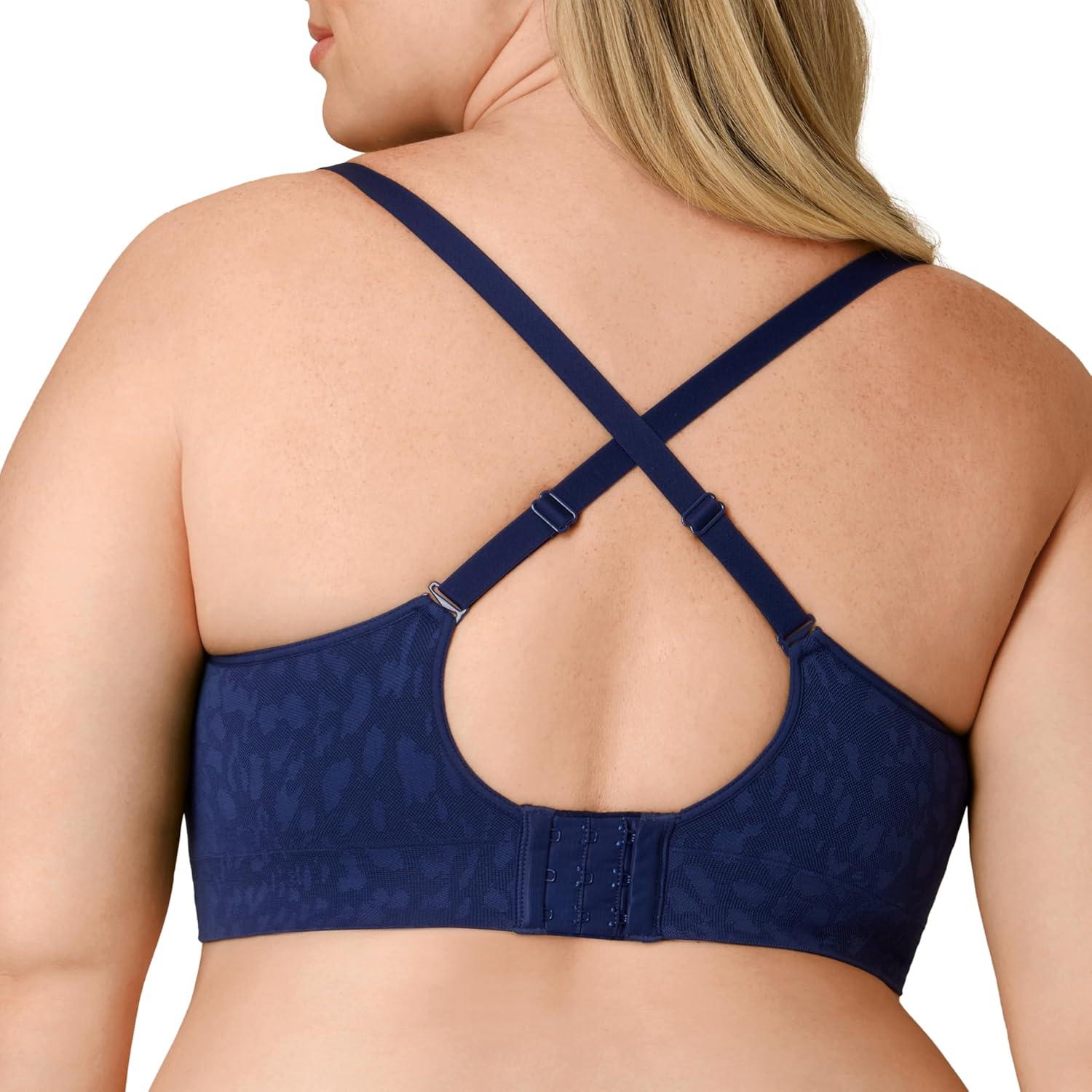 imagePlaytex Womens Wireless Bra Pack PlusSize Bras Available MoistureWicking Full Coverage Convertible 4752 2PackSail Away Navy New Rain Cloud