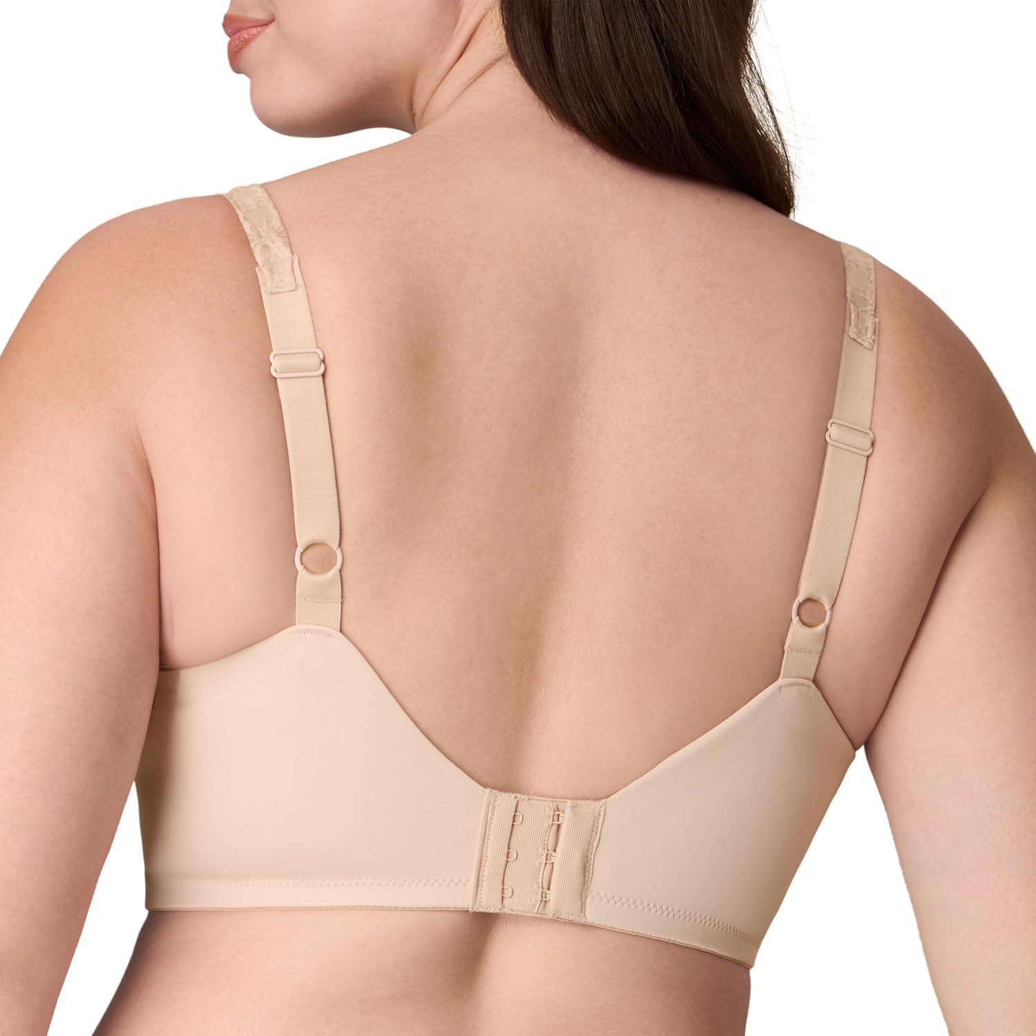 imagePlaytex Womens Wireless Bra PlusSize TShirt Bras Available Full Coverage MoistureWicking 4750Almond