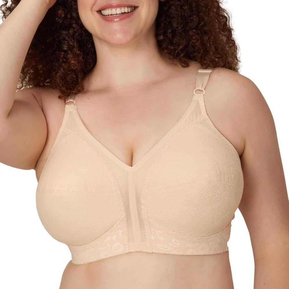 imagePlaytex Womens 18Hour Sensational Support Wireless FullCoverage Bra for Full FiguresNatural Beige